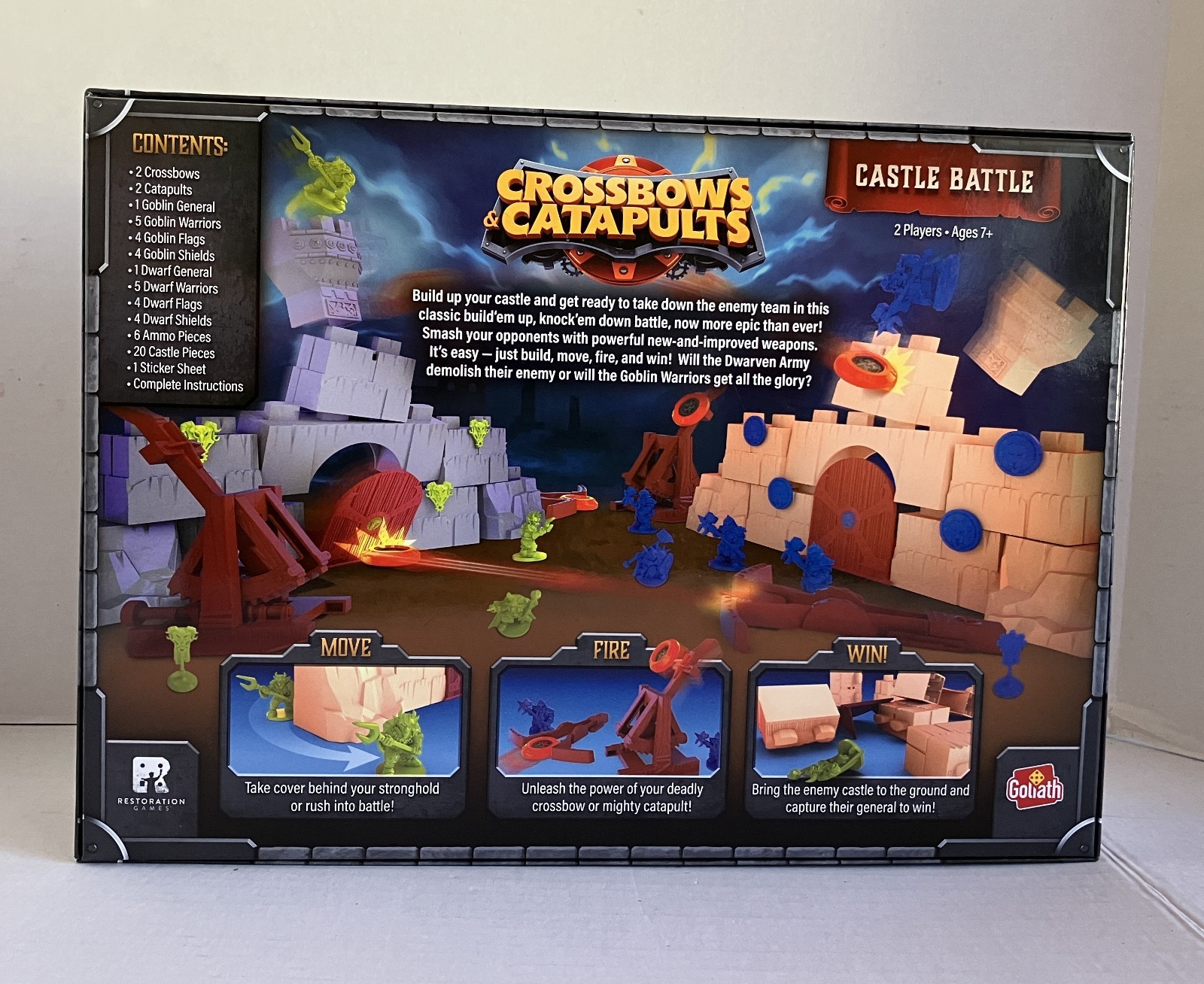 Crossbows & Catapults Castle Battle Game Goliath & Restoration Games Complete