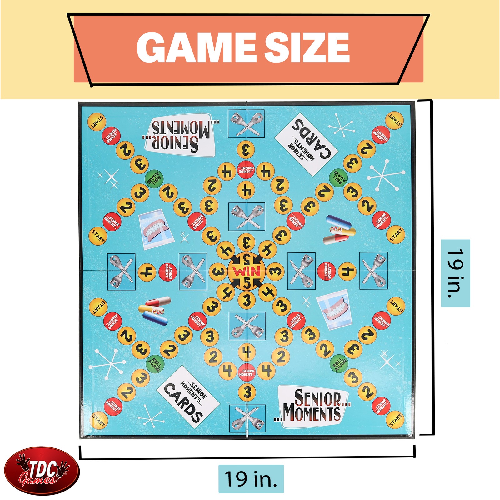 TDC Games Senior Moments Bundle Pack – Board Game and Travel Card Game