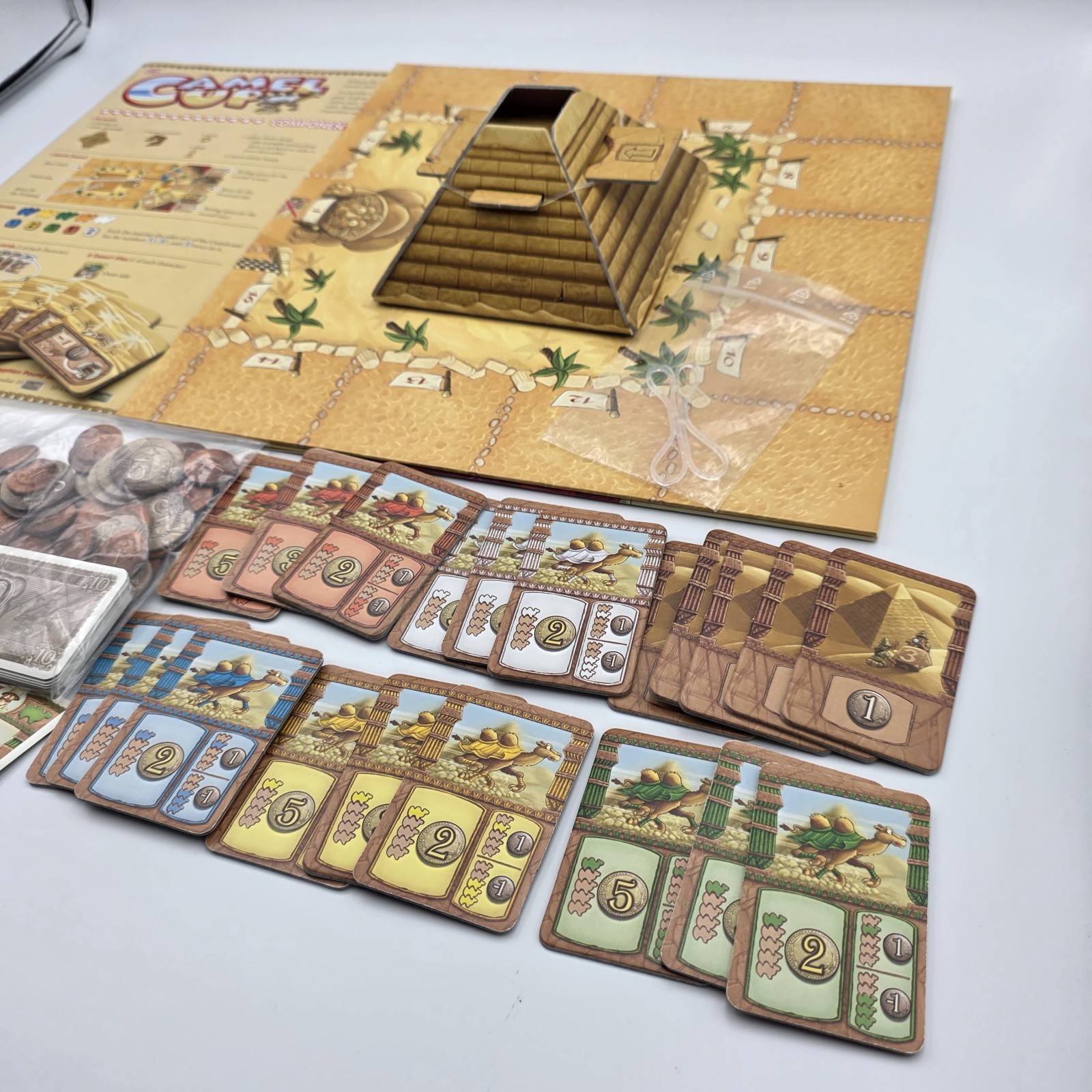 Camel Up Cup Board Game 100% Complete Pegasus Games Stephen Bogen EUC