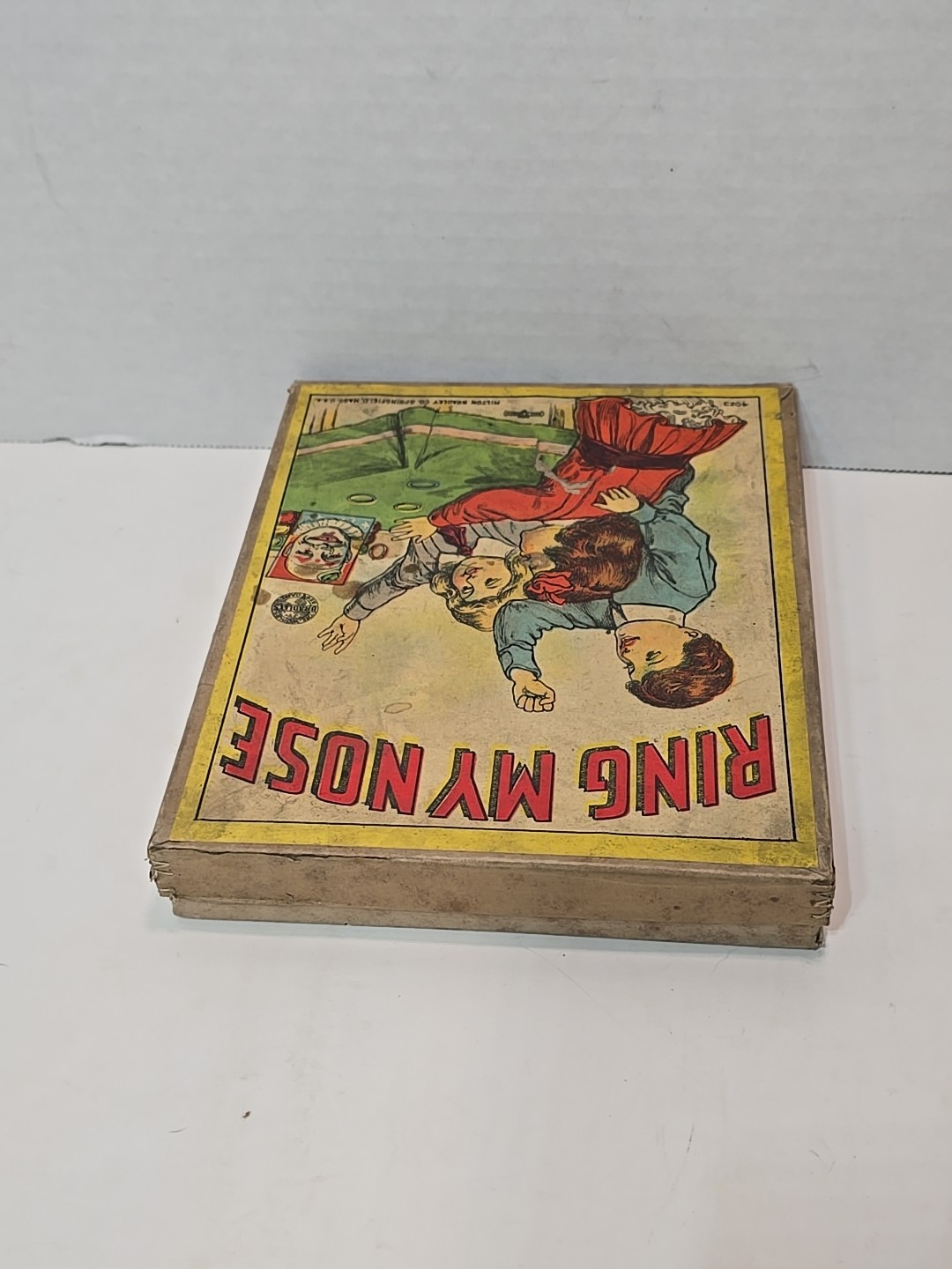 Antique Milton Bradley Ring My Nose Clown Ring Toss Game Complete with Rings