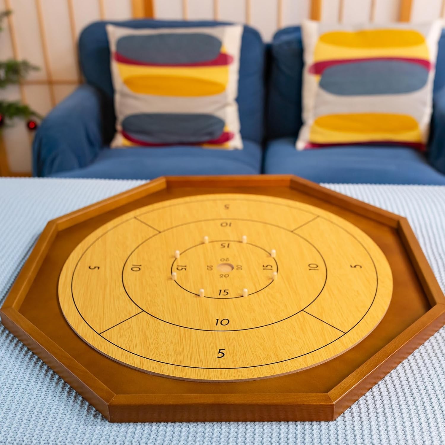 30 Inch Tournament Crokinole Board Game, Official Crokinole & Checkers | 26″ Pla