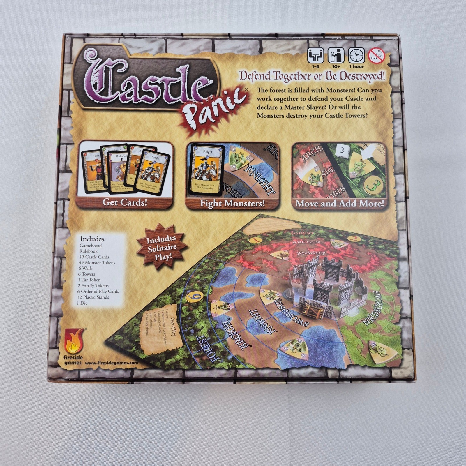 Castle Panic Cooperative Tower Defense Board Game Fireside Games 1st Ed Complete