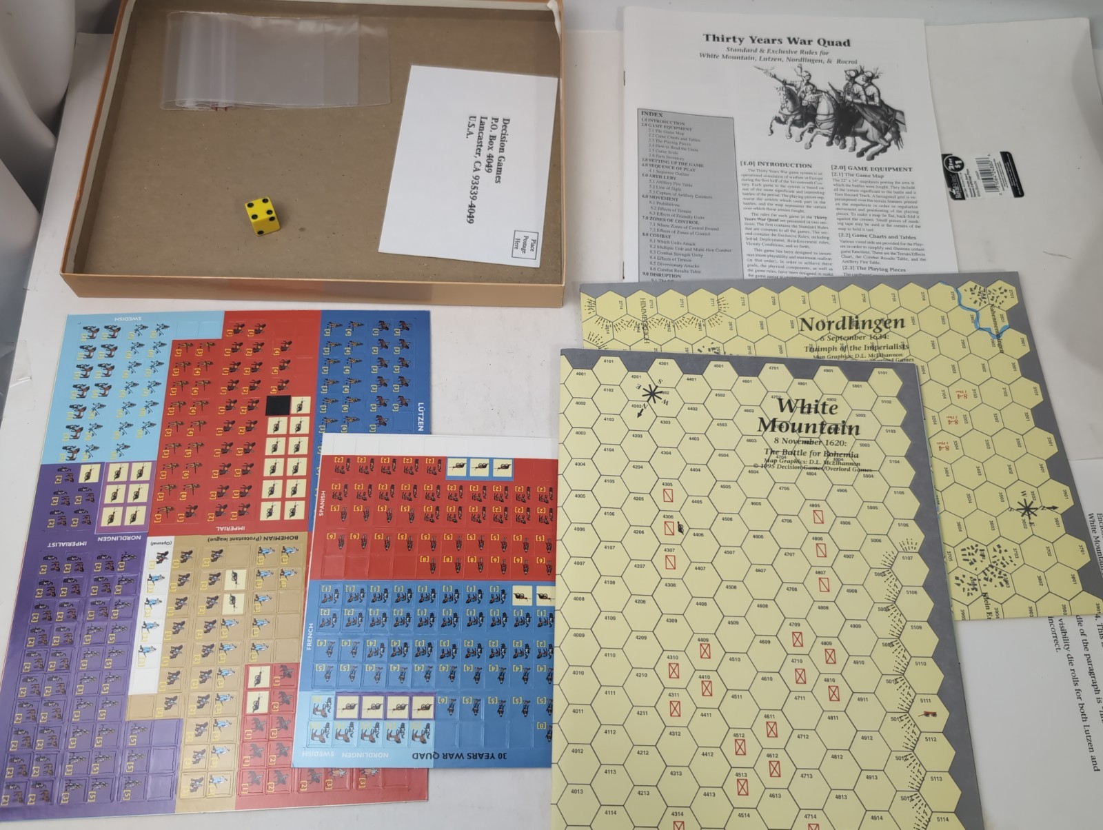 THIRTY YEARS WAR QUAD -1995 SPI / Decision Games – NOS Unpunched