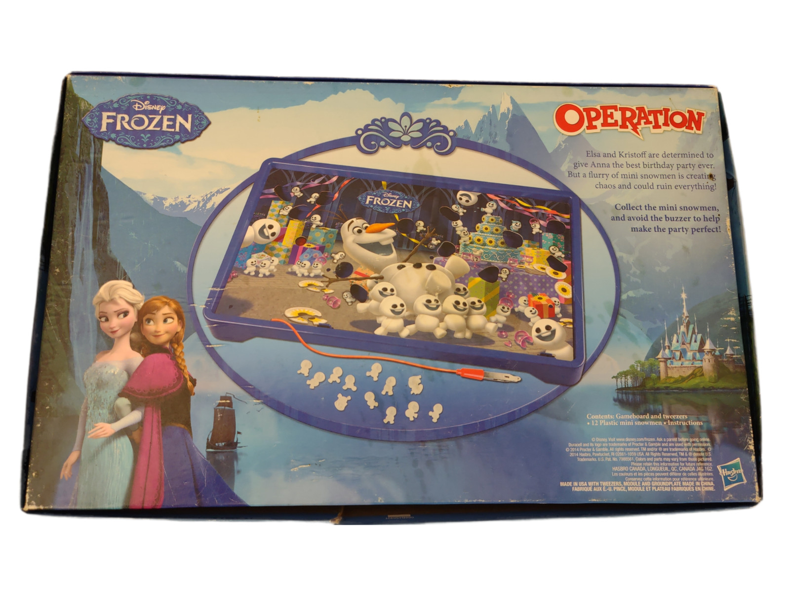 OPERATION Disney’s FROZEN Edition – Tested and Complete – Hasbro Gaming 2014