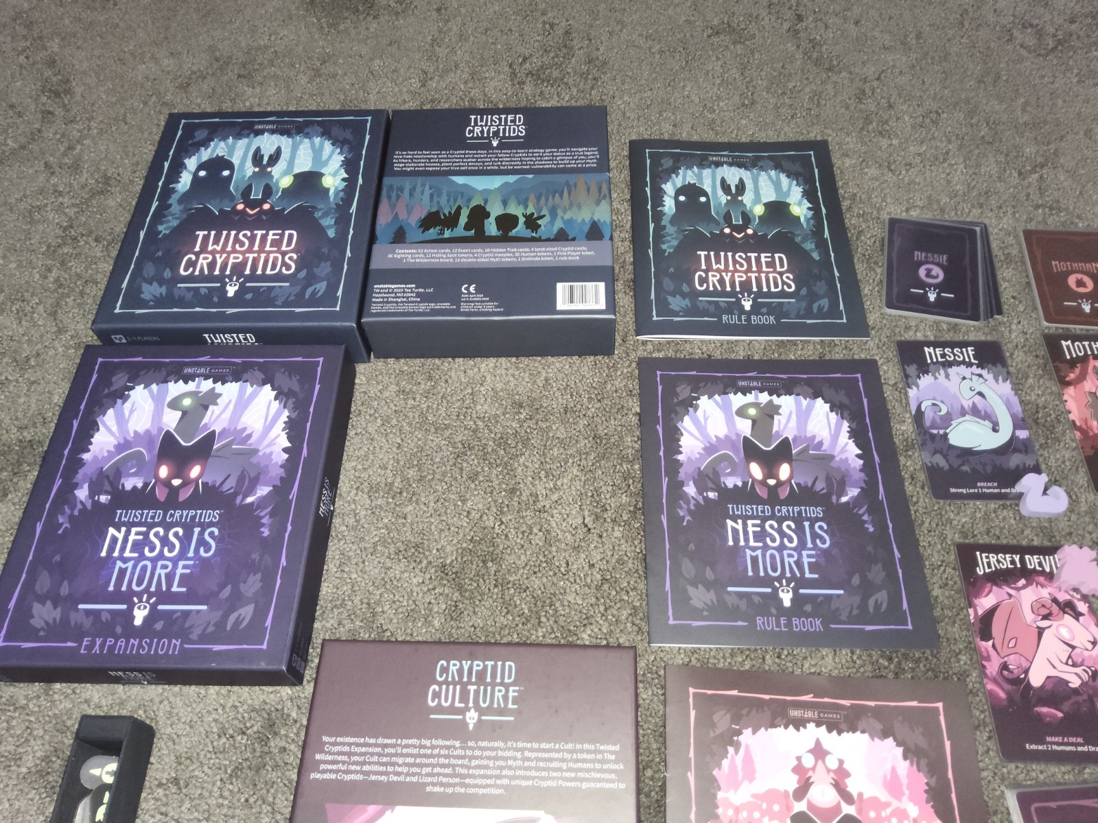 Twisted Cryptids Kickstarter Cryptid Culture Base Game Ness Is more Expansion 3