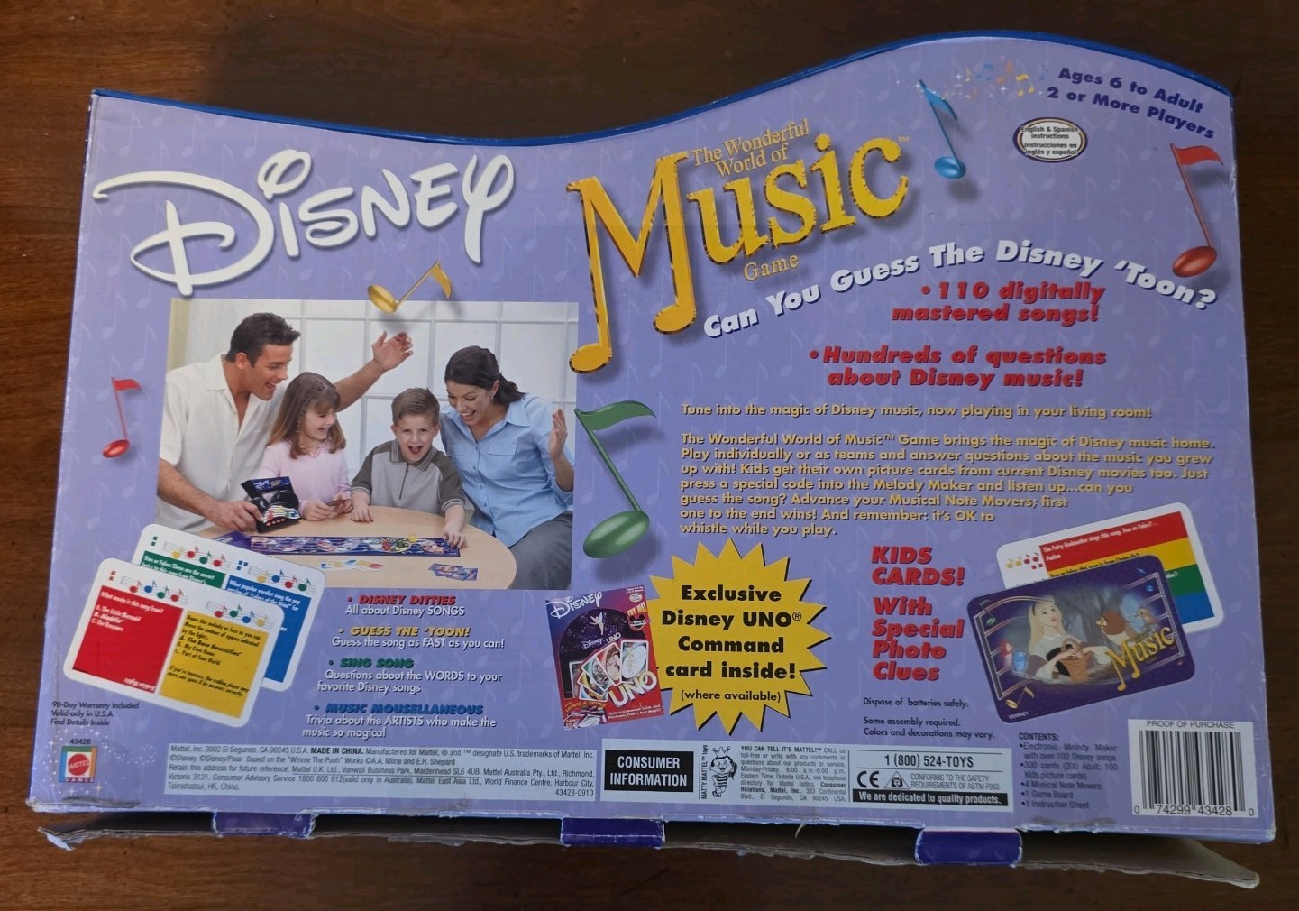 Disney The Wonderful World of Music Game Mattel 2002 Electronic Melody Working