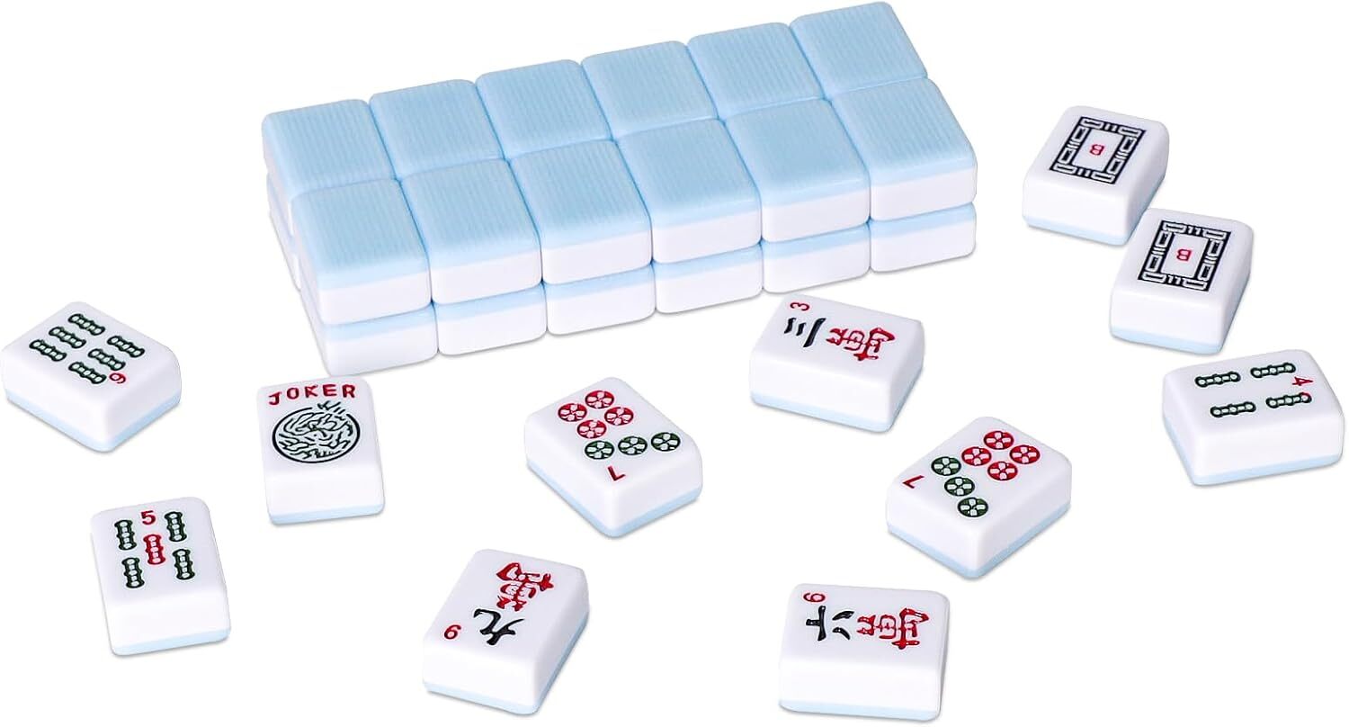 American Mahjong Tile Set 166 Blue Tiles 1.2 Inch Standard Size Only