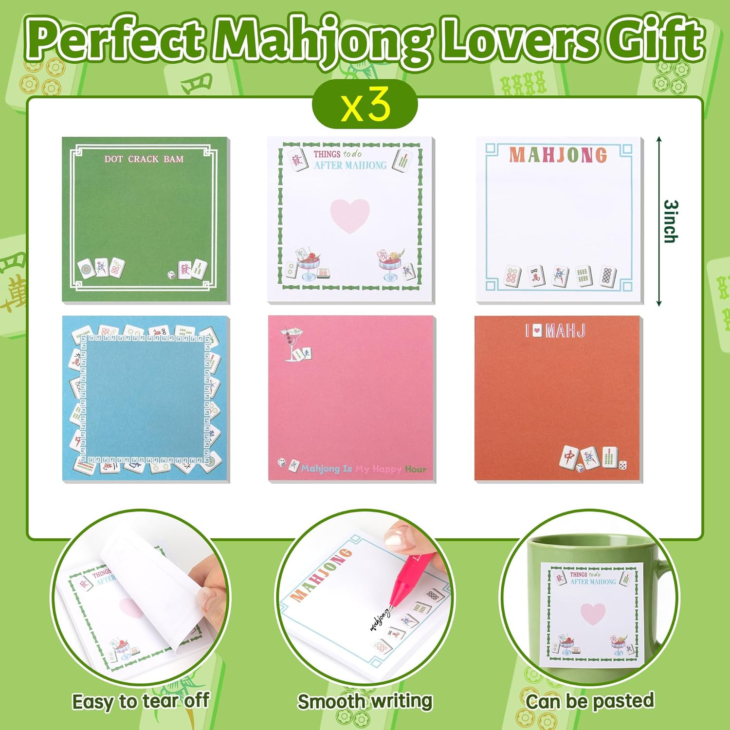 Mahjong Gifts Set for Women & Men – 36PCS Mahjong Party Favors with 18 Funny Pen