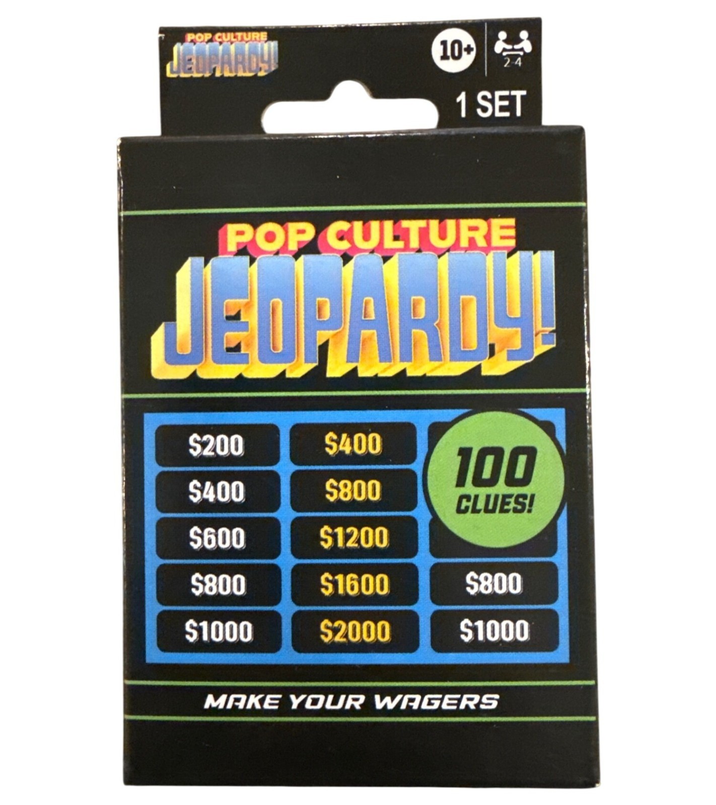 Pop Culture Jeopardy Trivia Card Game 100 Clues For Ages 10+ Standard Size Deck
