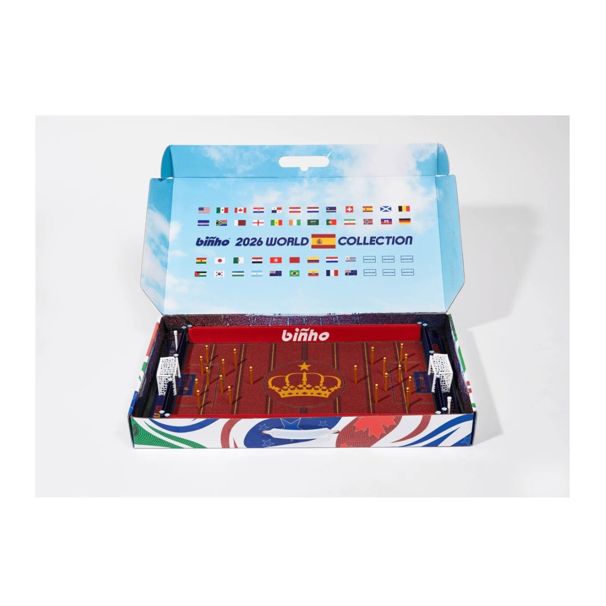 Binho Board Classic Spain Edition 2 Player Tabletop Pinball Soccer Game