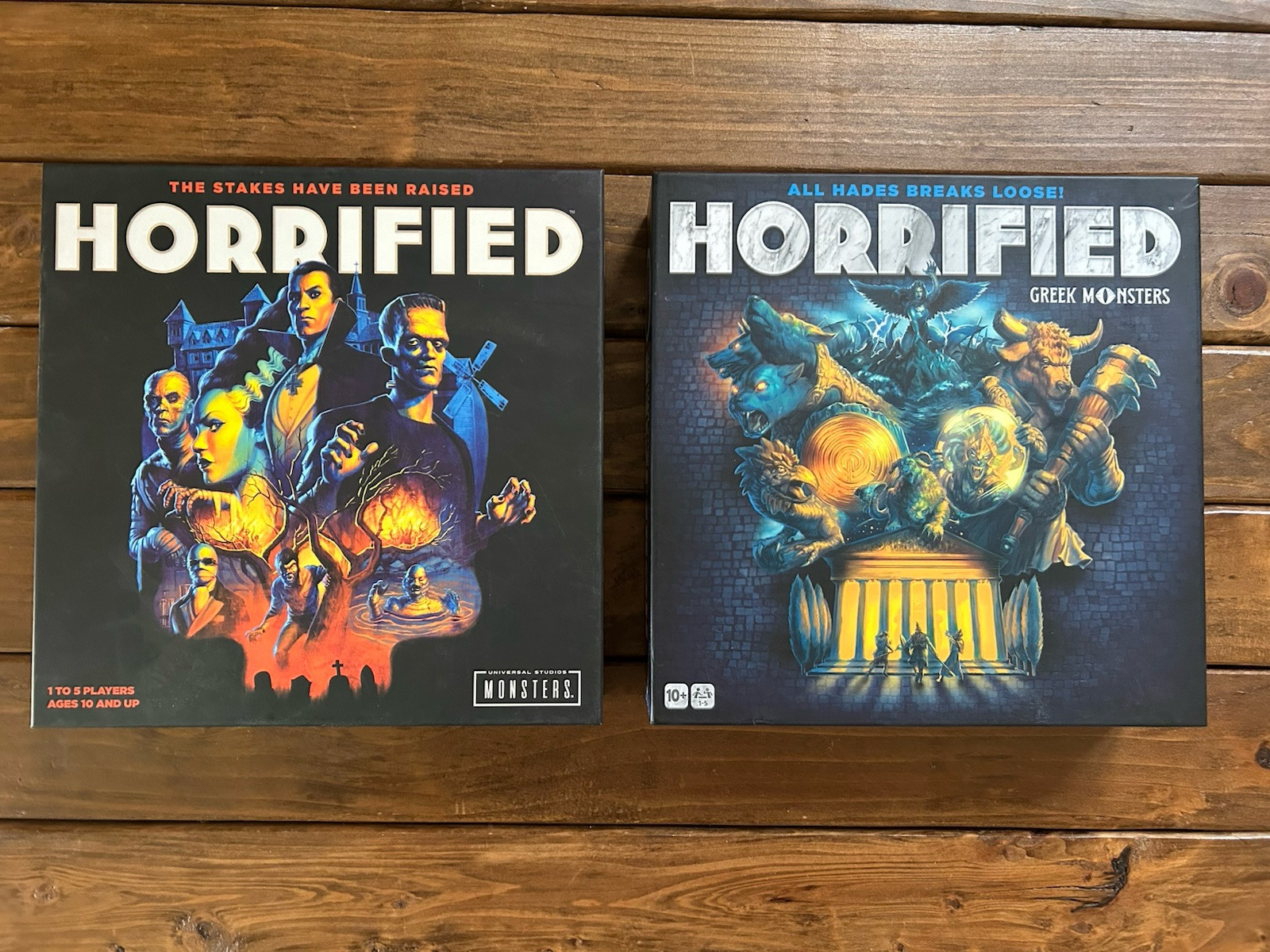 HORRIFIED! Board Game Bundle Universal & Greek Monsters (New/Unplayed)
