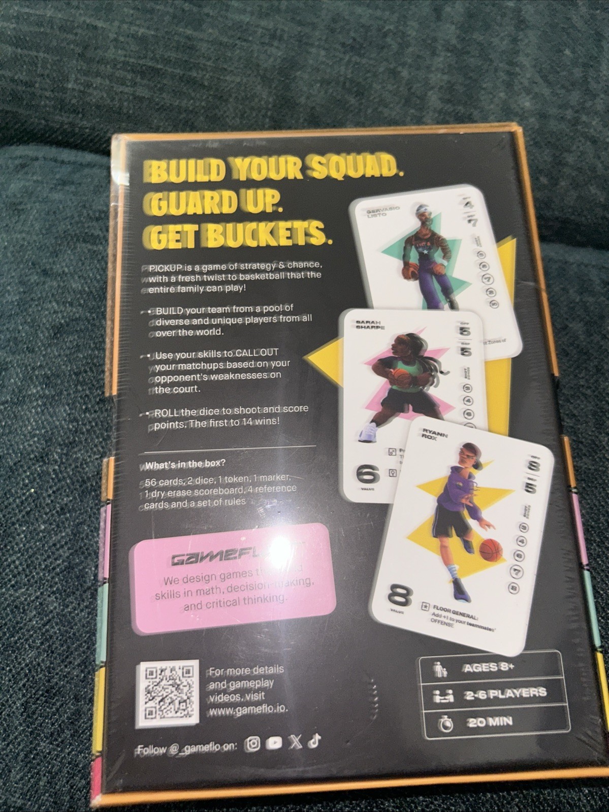 NEW GameFlo PICKUP Basketball Strategy Card Game 2-6 Players Factory Sealed
