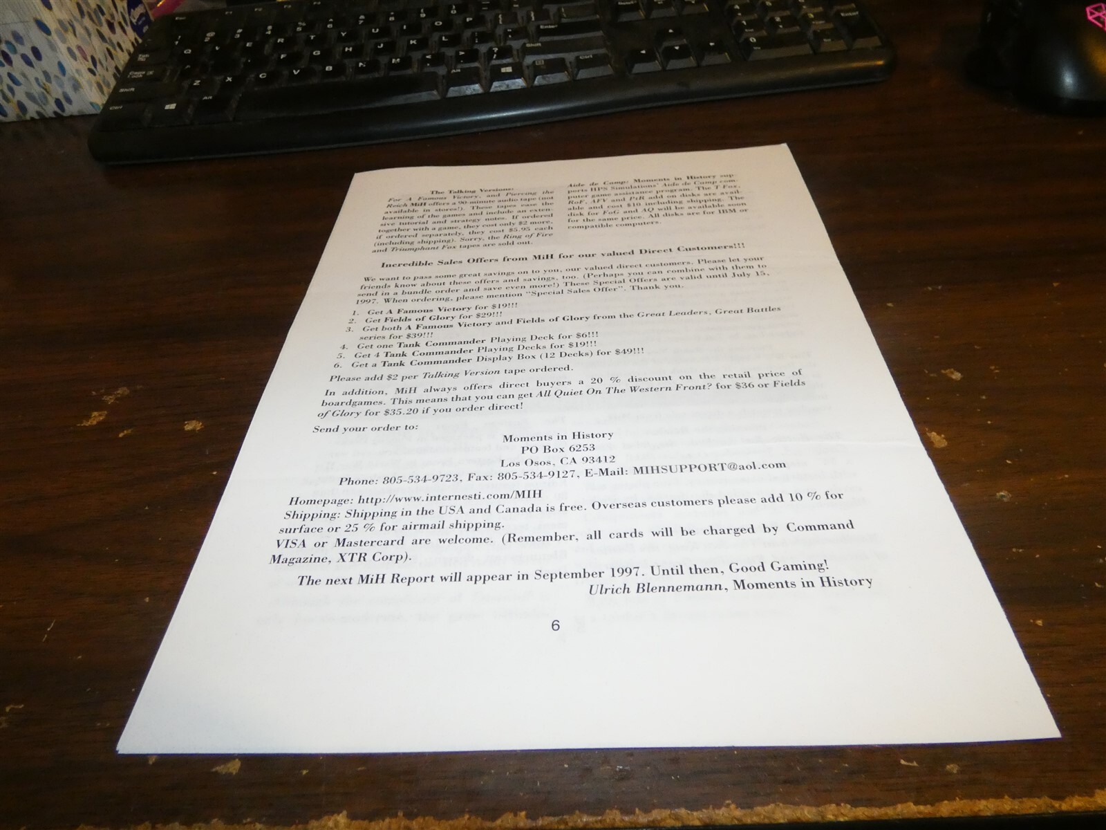 Decision Games: The Moments in History Report #6