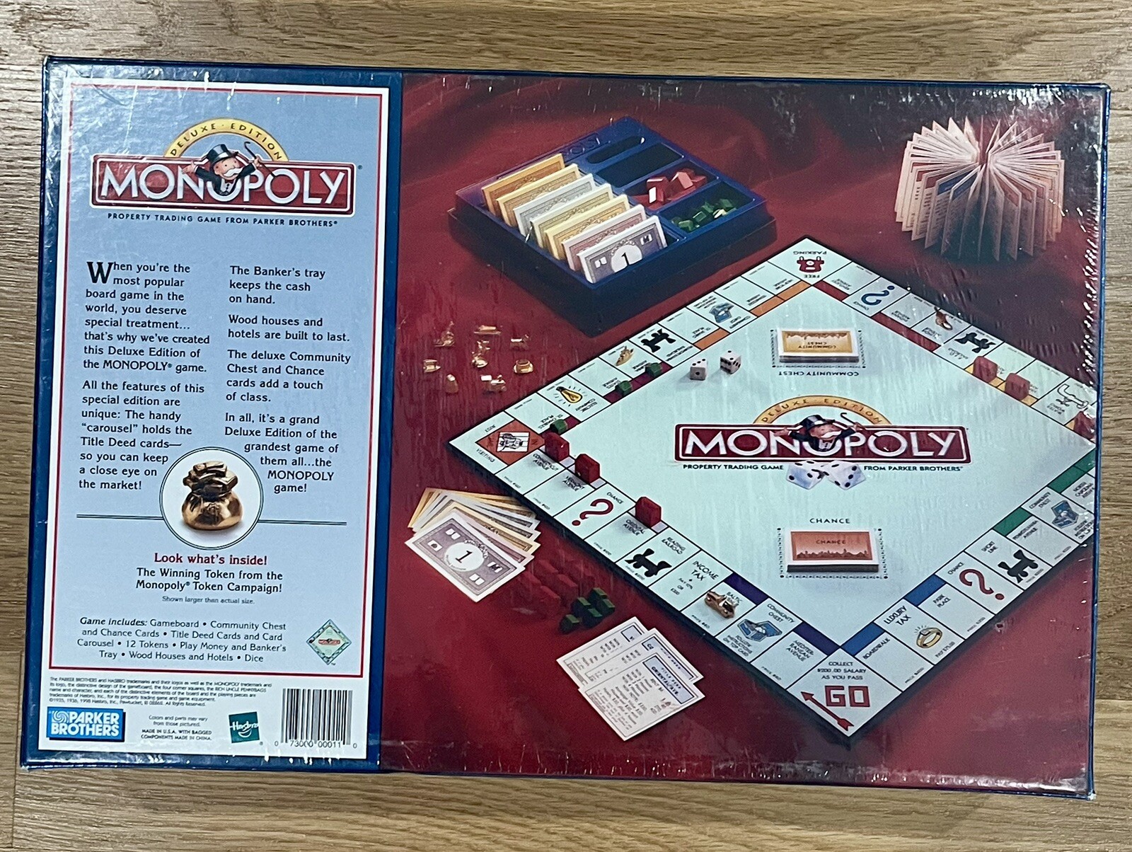 HASBRO PARKER BROTHER MONOPOLY DELUXE EDITION, New In Cellophane Wrapping