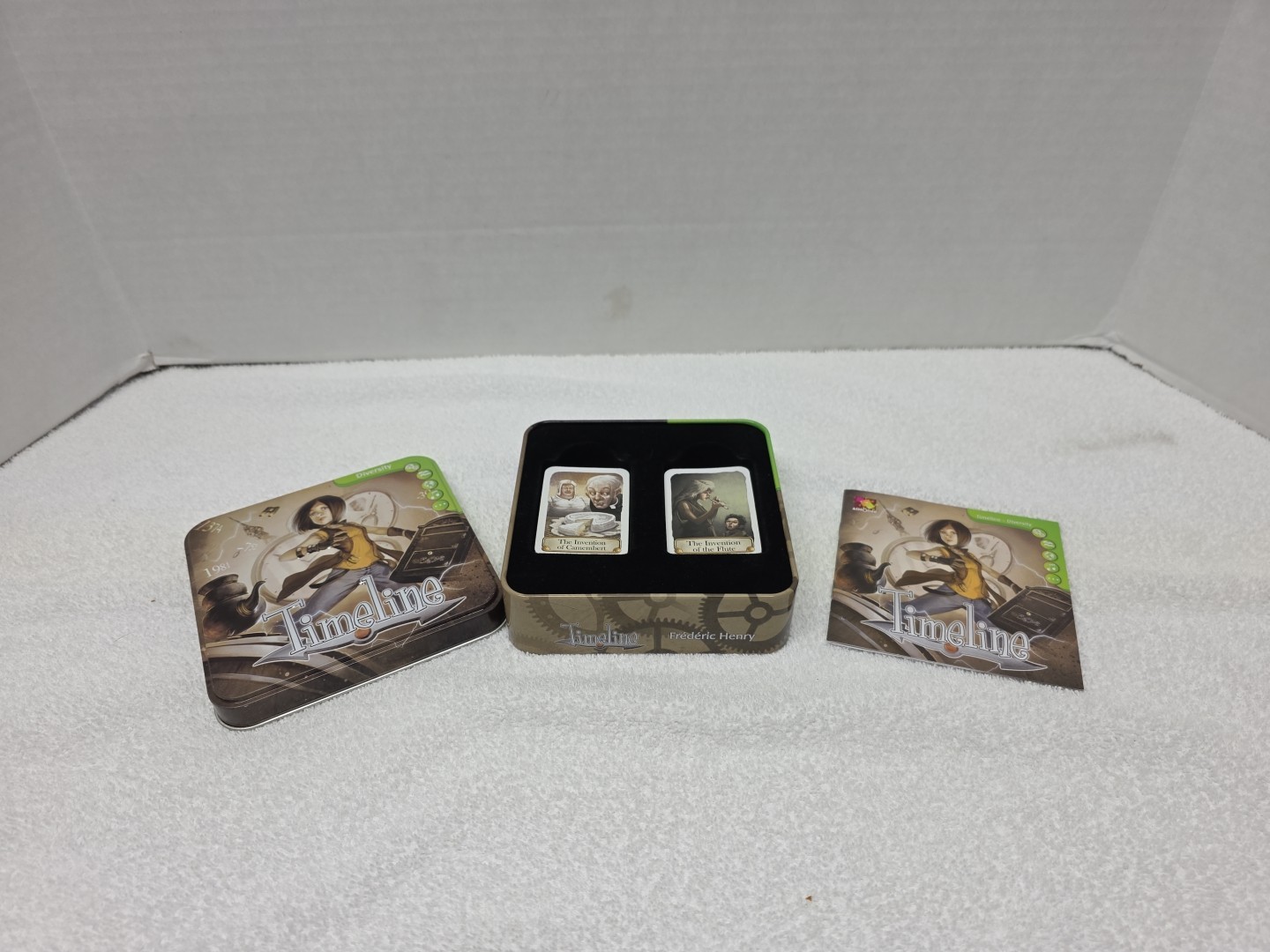 Asmodee Timeline Diversity Card Game in Original Tin 100% Compete w Instructions
