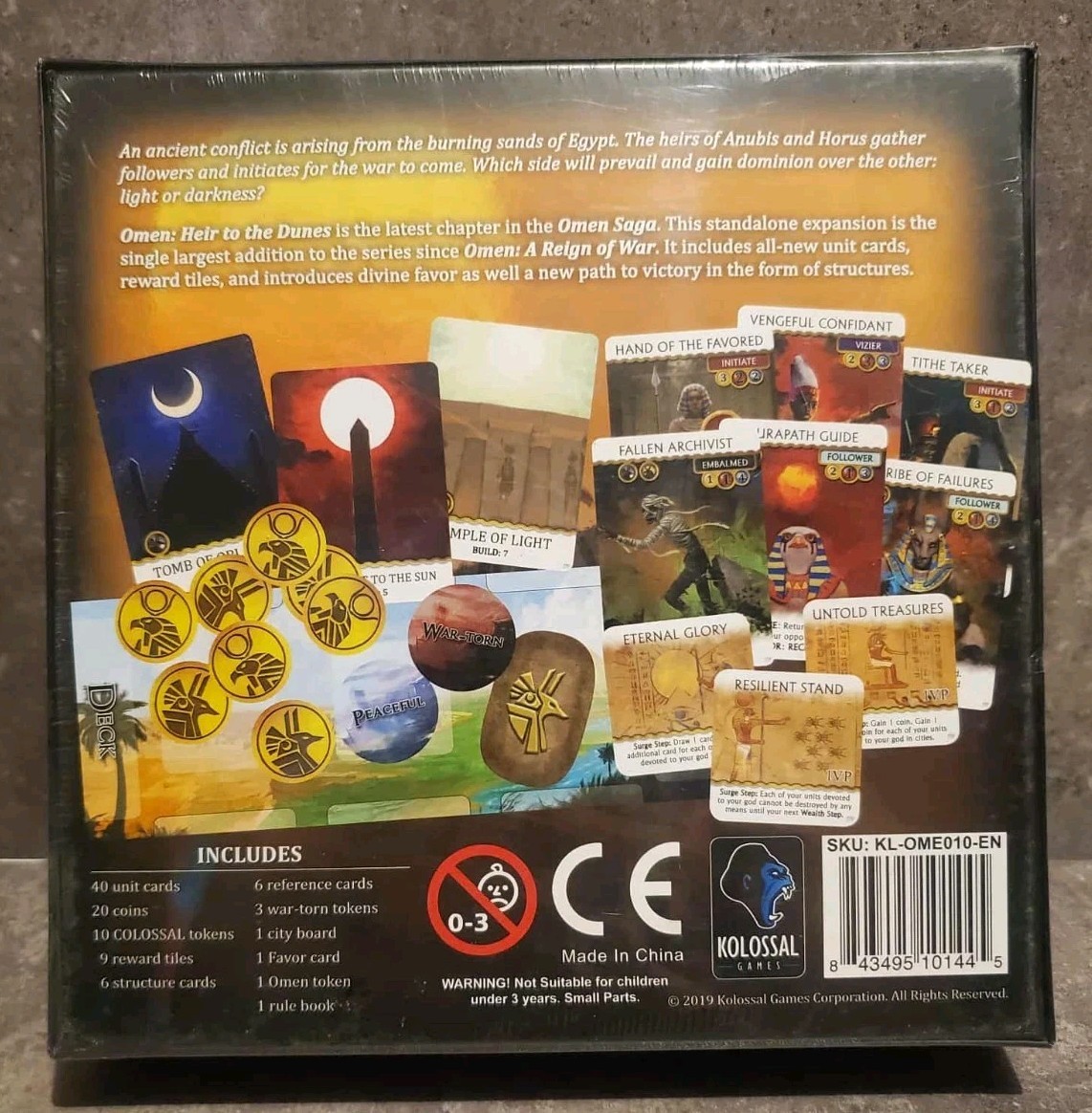 Kolossal Board Game Omen – Heir to the Dunes – John Clowdus…Sealed! Free Ship!