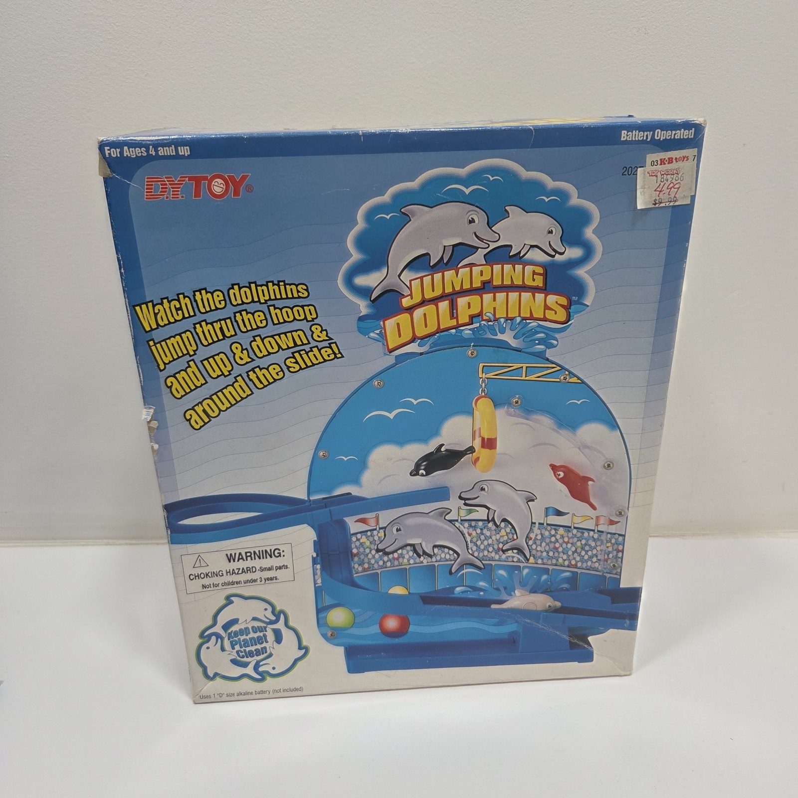 1995 Jumping Dolphins Game DY Toy Works See Video Has Broken Piece (For Parts)