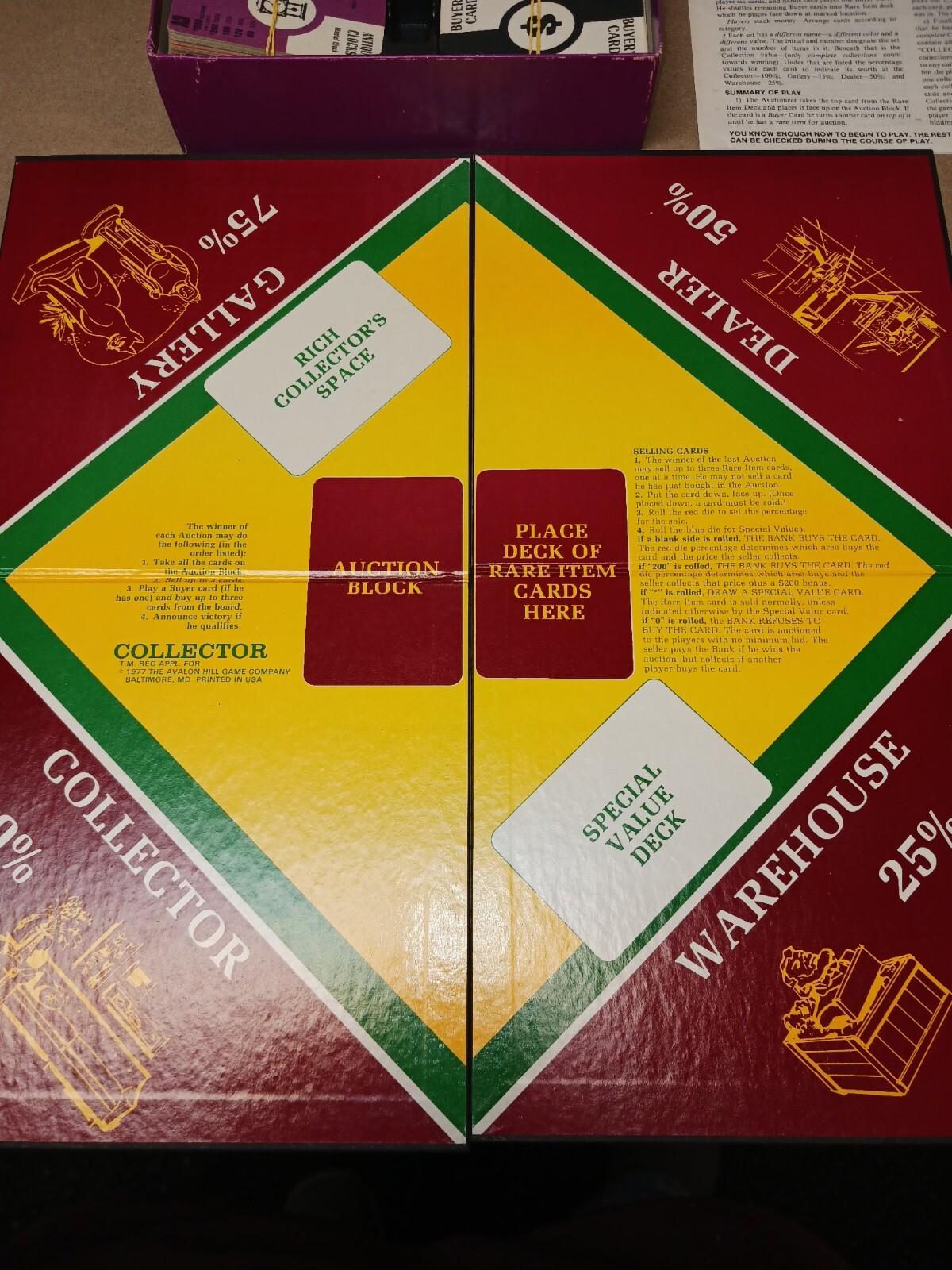 The Collector 1977 Vintage Avalon Hill Bookshelf Game Complete