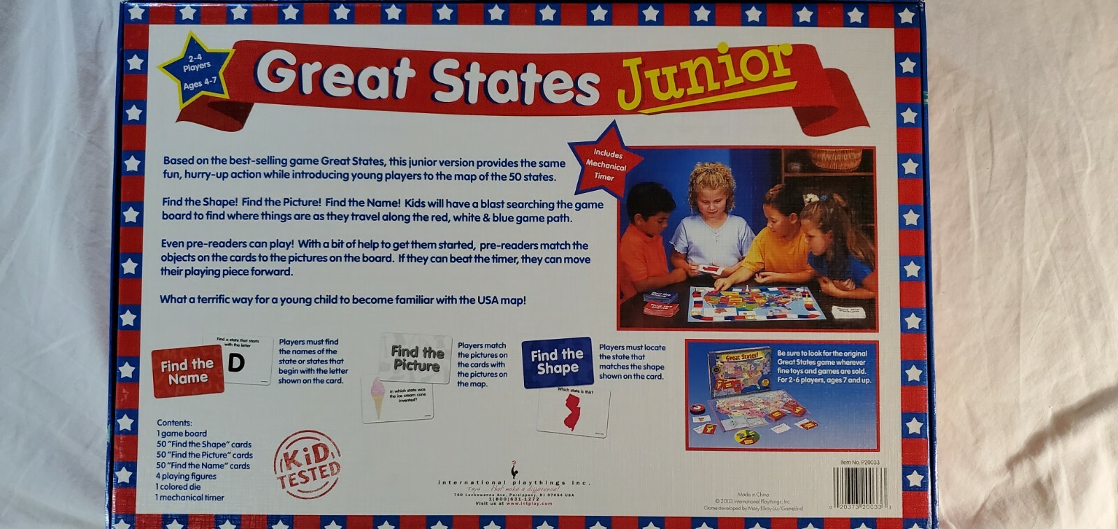 Great States Junior Board Game International Playthings –