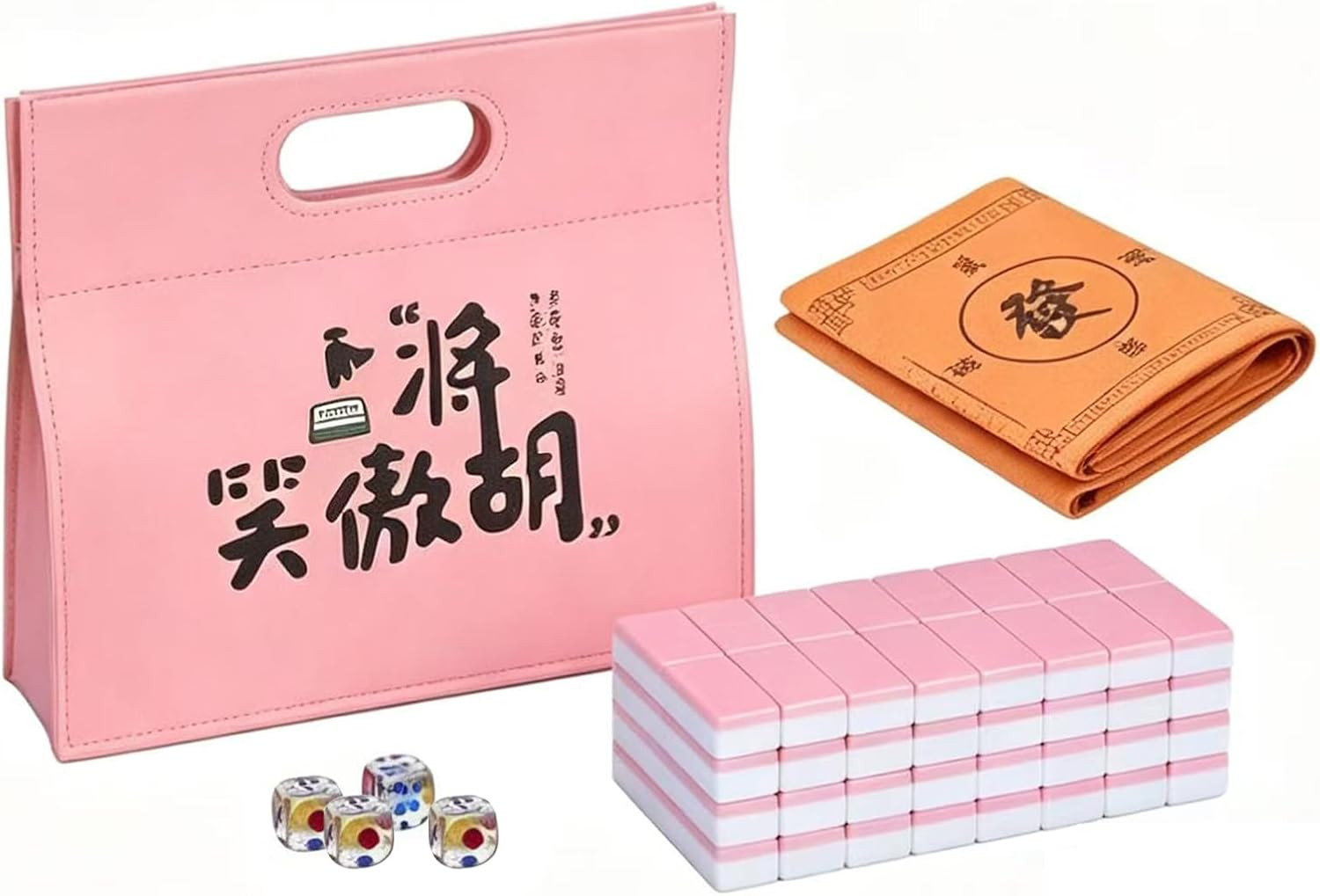 Professional Traditional Chinese Mahjong Set 中式麻將 – 30Mm 146 Tiles Green & White