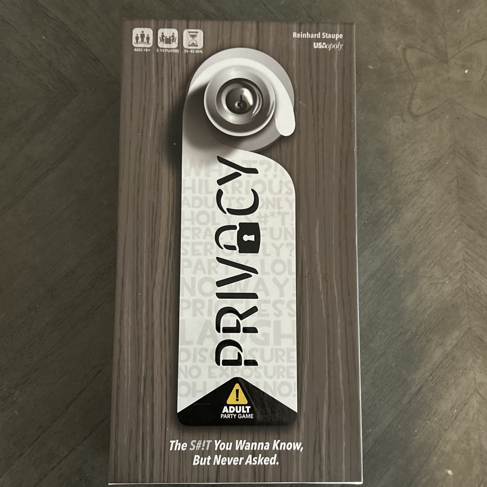 Party Game , Privacy adult game. 5 to 10 players.