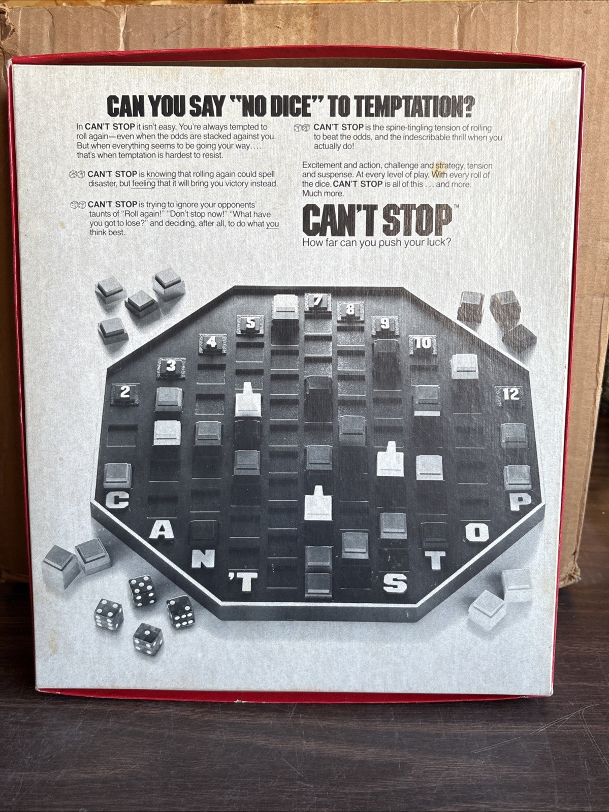 Vintage 1980 “Can’t Stop” Board Game No 122 Parker Brothers 2 to 4 Players