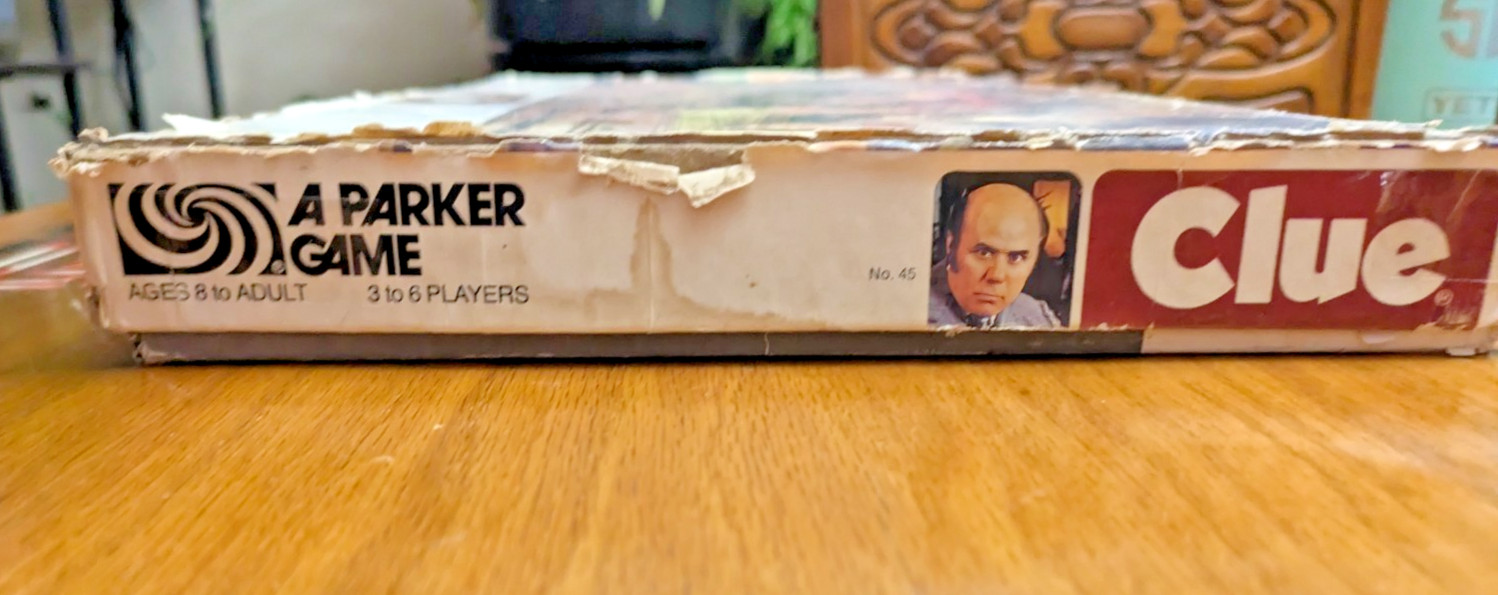 Vintage 1972 Parker Brothers Detective Board Game CLUE No. 45 – Complete