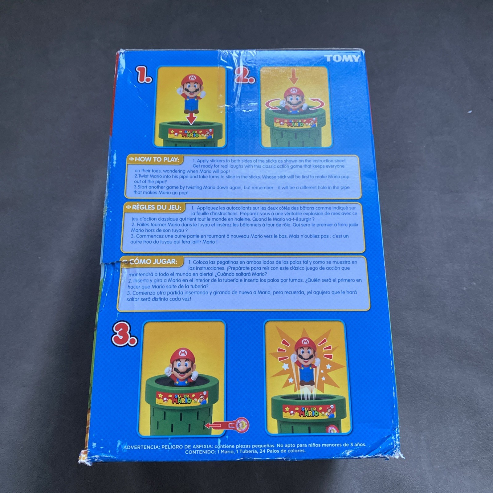 TOMY Pop Up Super Mario Game for Kids Ages 4+ Family Fun 2-4 Players Toy