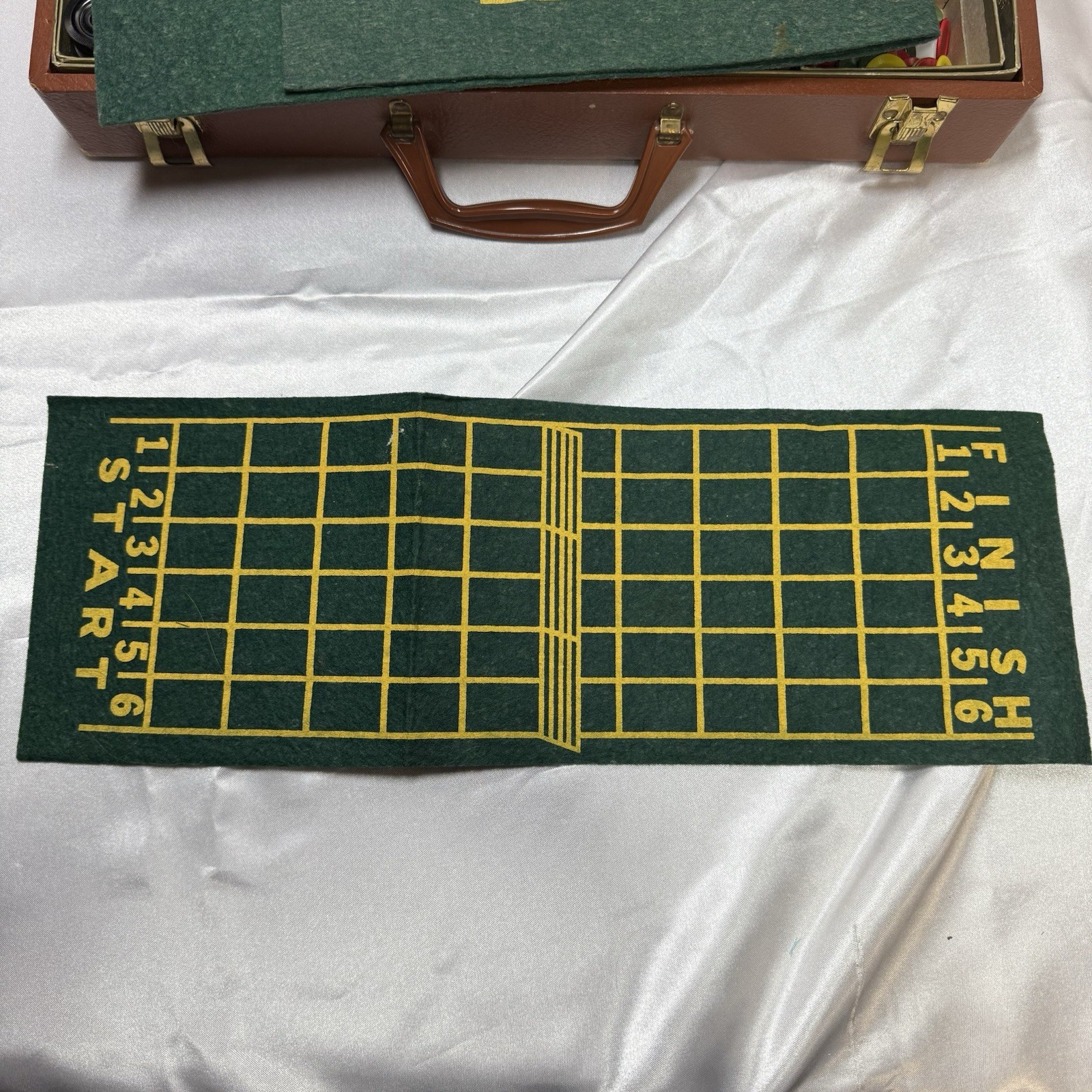 Vintage Game Casino Roulette Chess Chips Horse Racing Derby Set H. BARON CO.