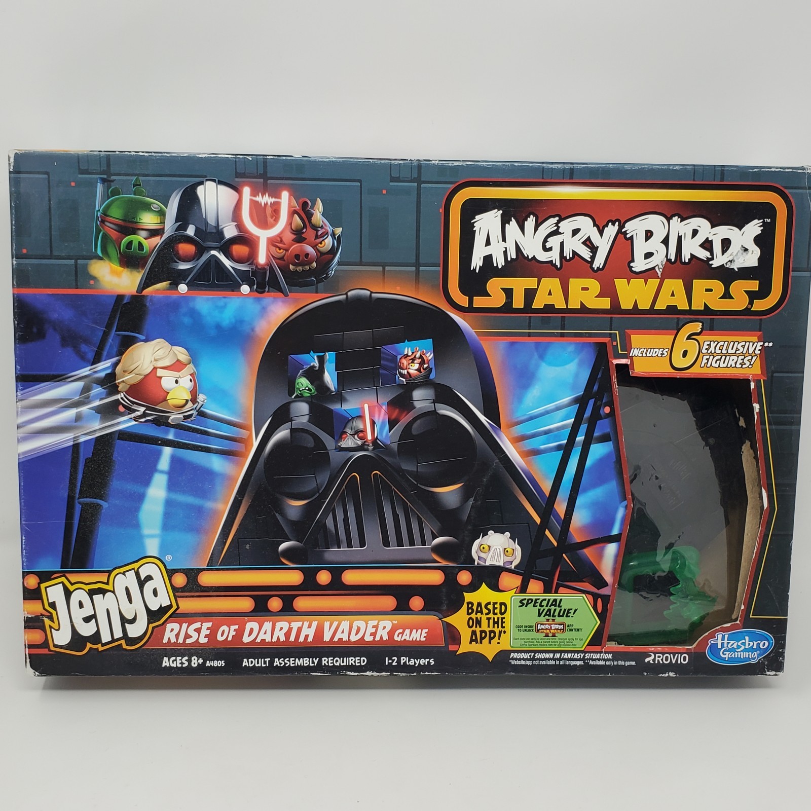 Hasbro Angry Birds Star Wars Jenga Rise Of Darth Vader Game INCOMPLETE