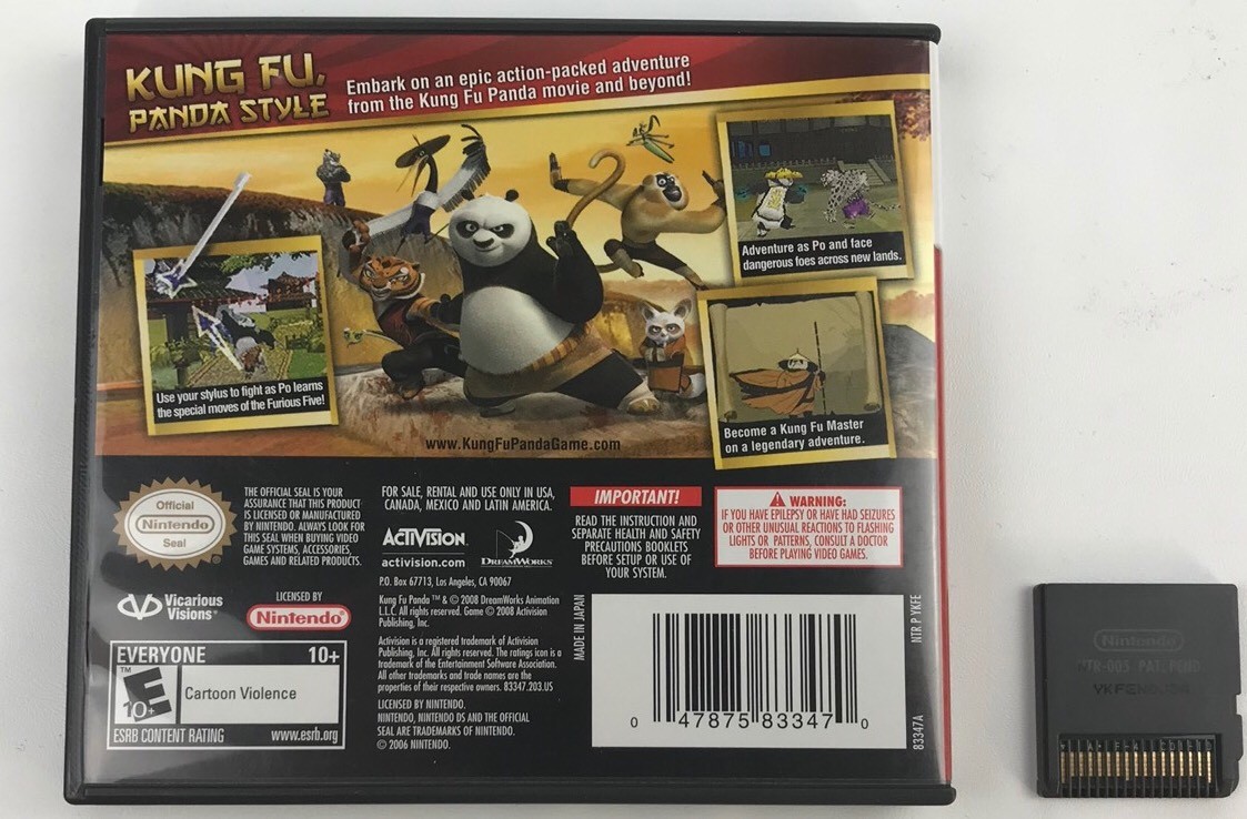 Kung Fu Panda Nintendo DS Video Game And Case No Instruction Booklet Dream Works