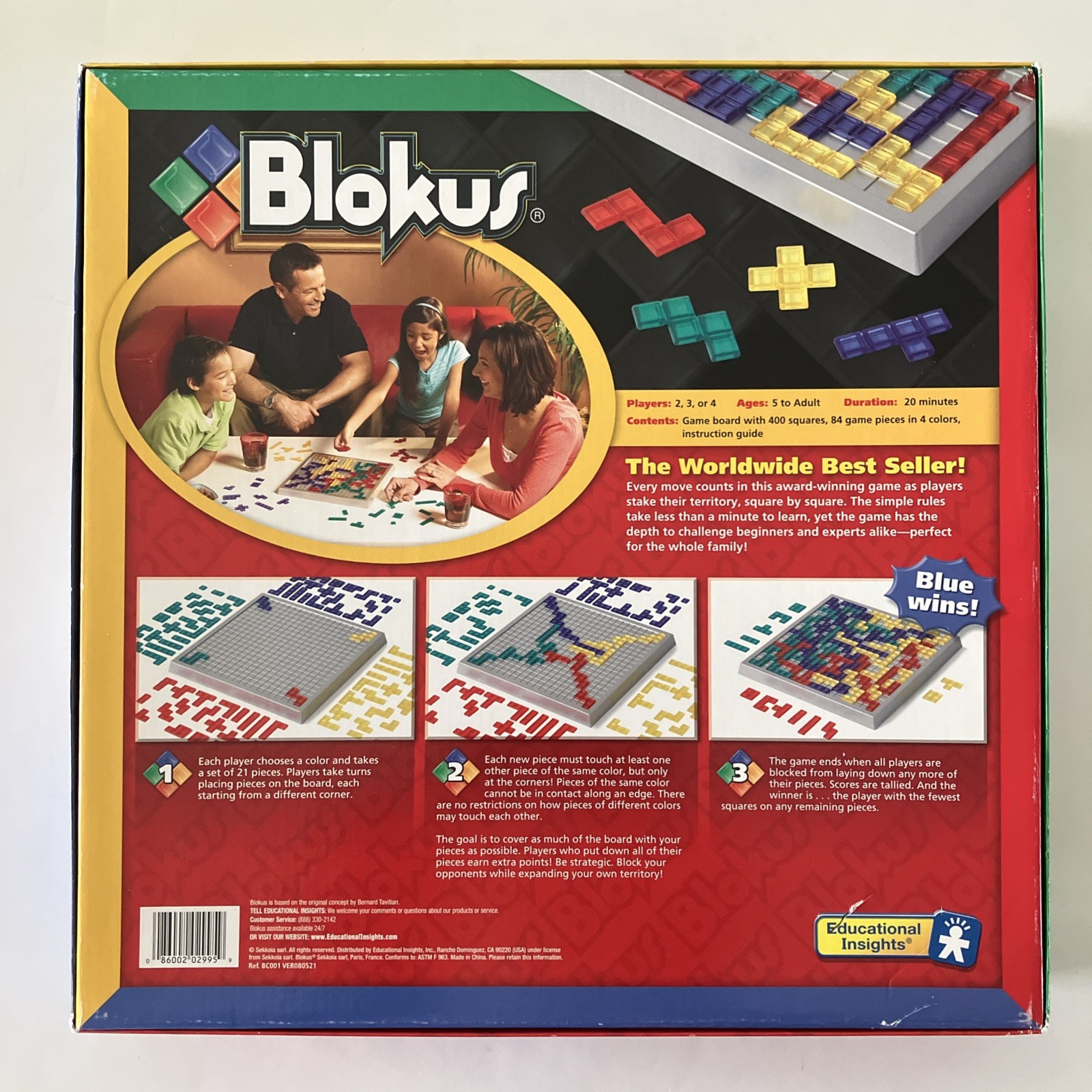 Blokus 13″ Educational Insights Strategy Large Edition 100% Complete EXCELLENT!