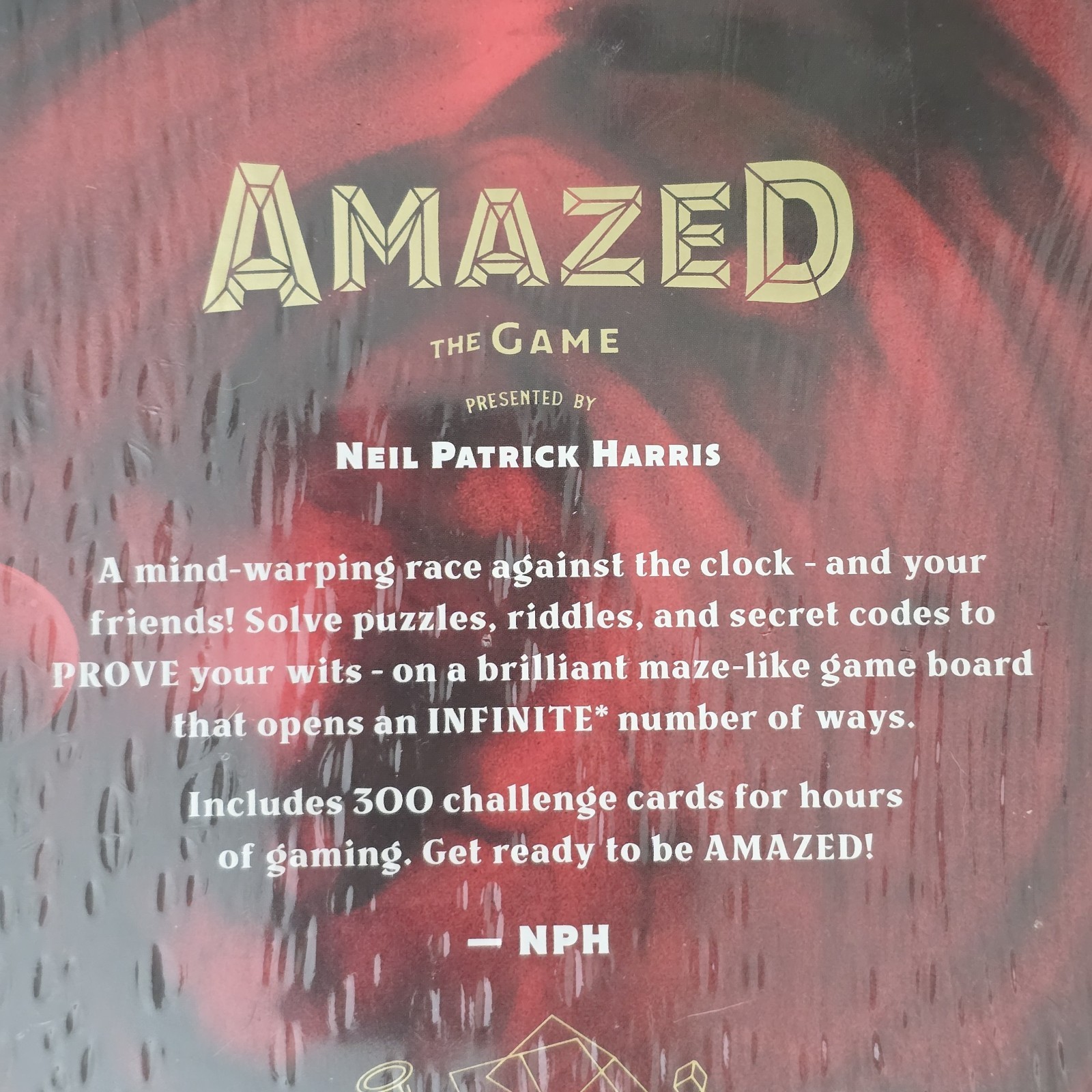 AMAZED The Game by Neil Patrick Harris Board Game (Puzzles, Riddles) NEW Sealed