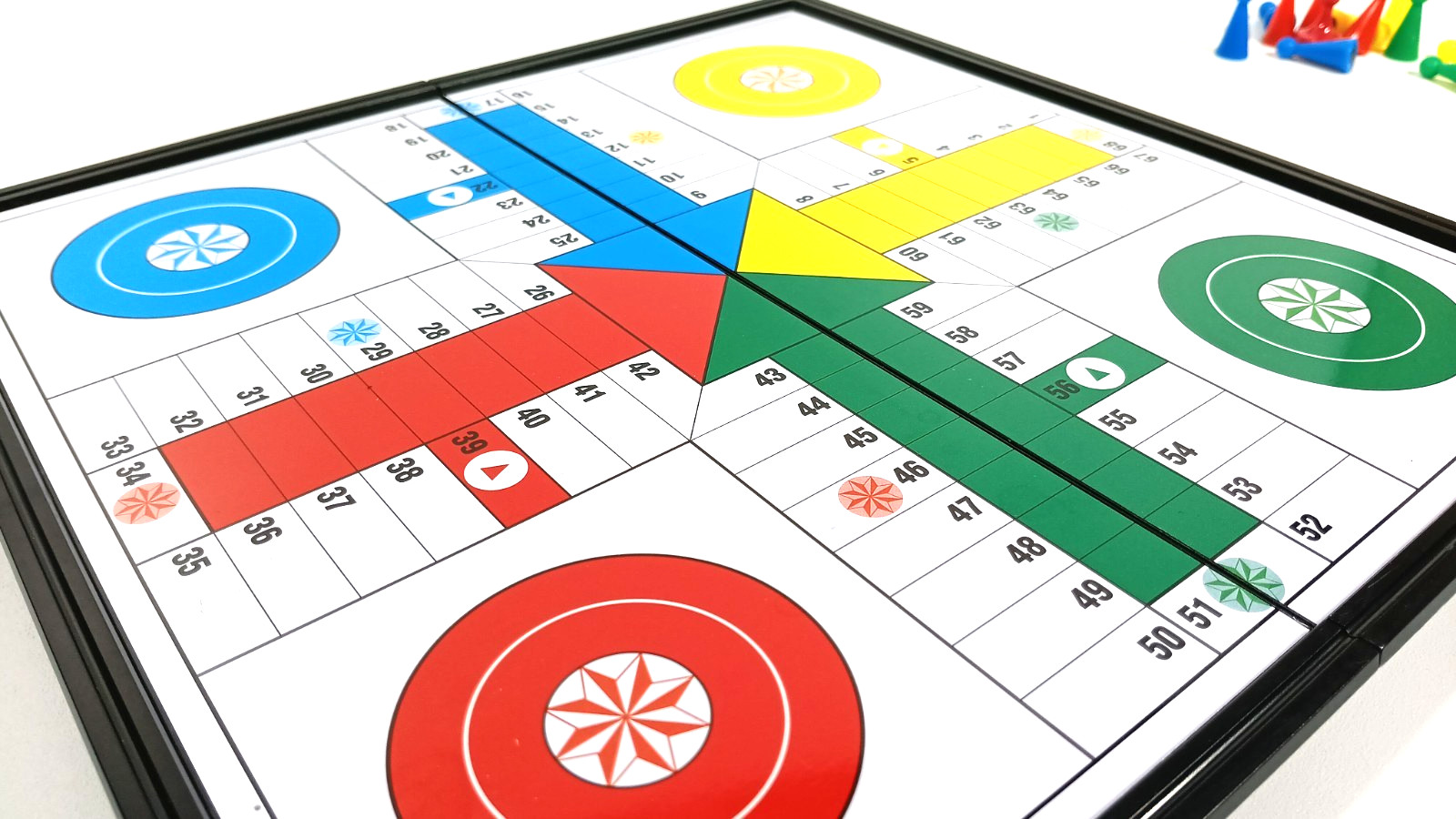 9.5” Magnetic Ludo Board Game Folding Strategy 4 Players Preowned Please Read