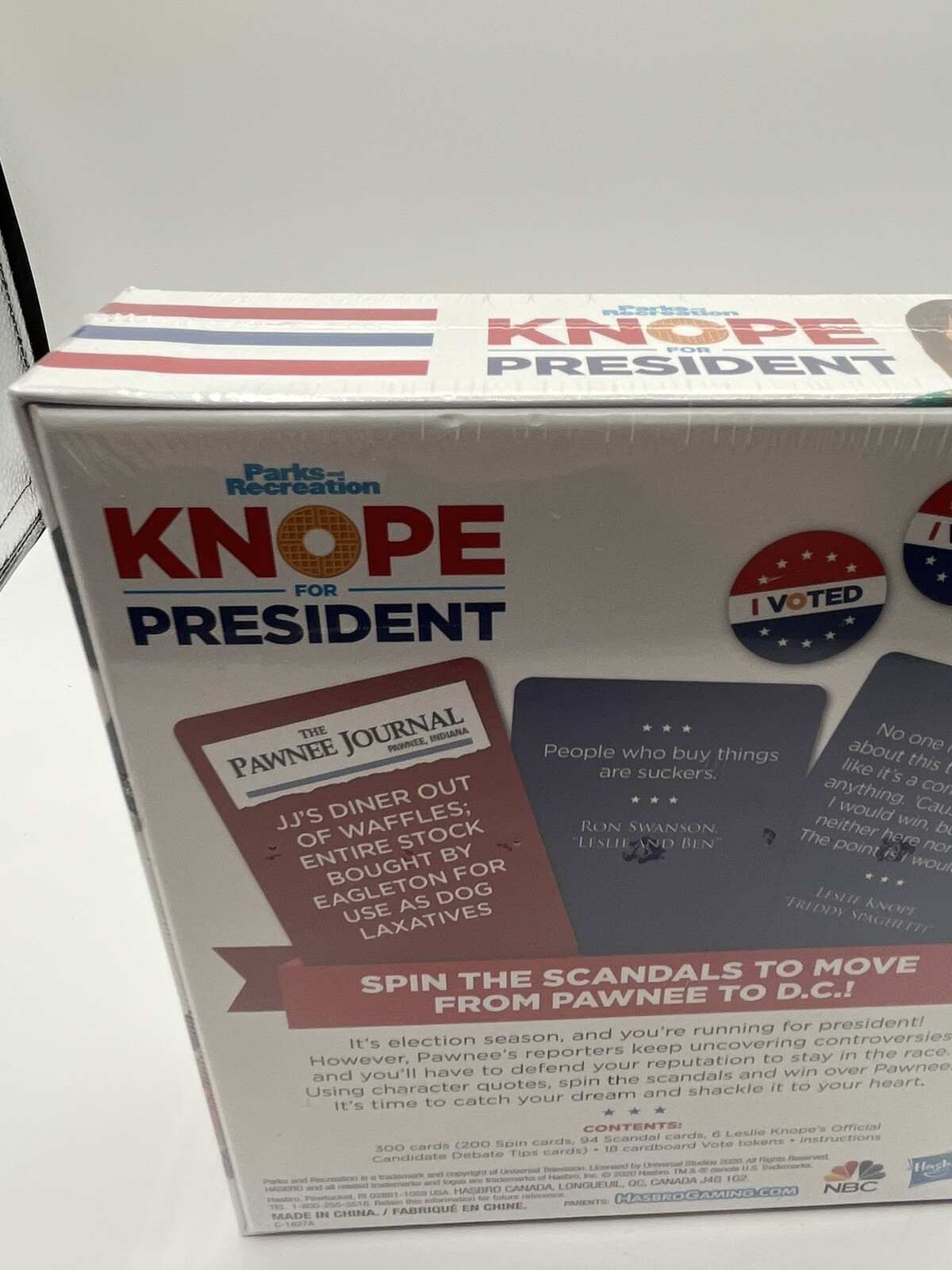 NBC PARKS & RECREATION Knope For President Party Card Game NEW Sealed Hasbro