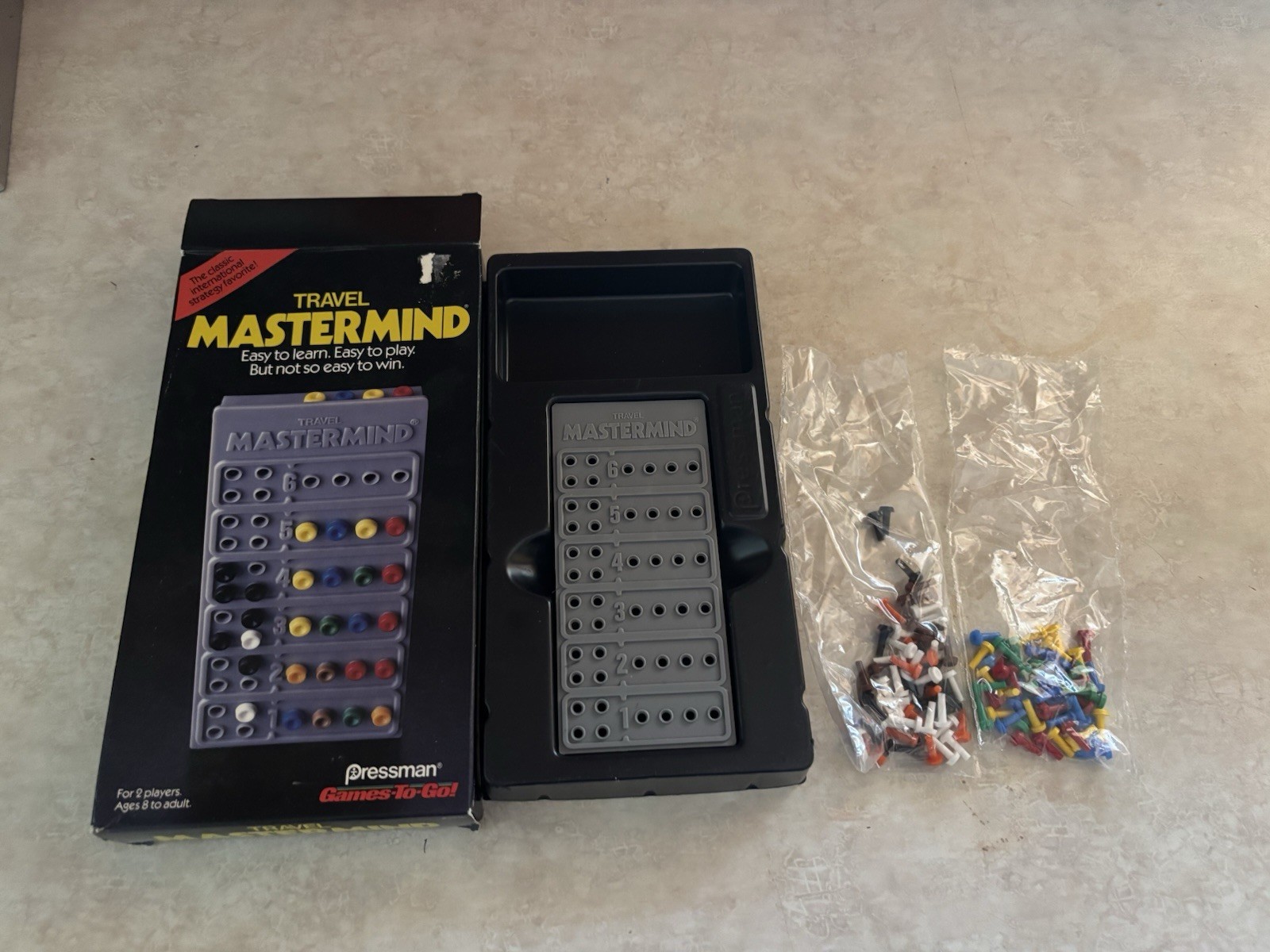 Travel Mastermind 1988 Pressman Game To Go Break the Hidden Code Strategy New