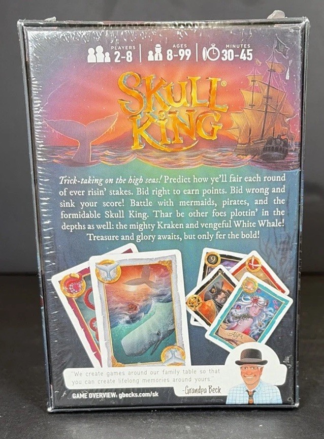 NEW! Grandpa Beck’s Games Skull King Trick Taking Battle Of Risk & Treasure NIB