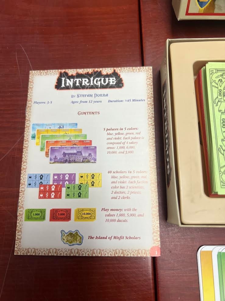 Intrigue Board Game Mayfair English edition (2005)
