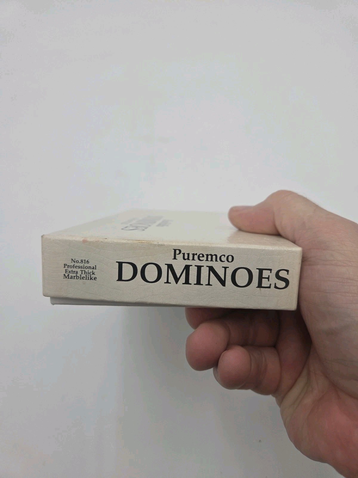 Vtg Puremco 816 Marblelite Double Six 28 Tile Domino Set- Great Condition