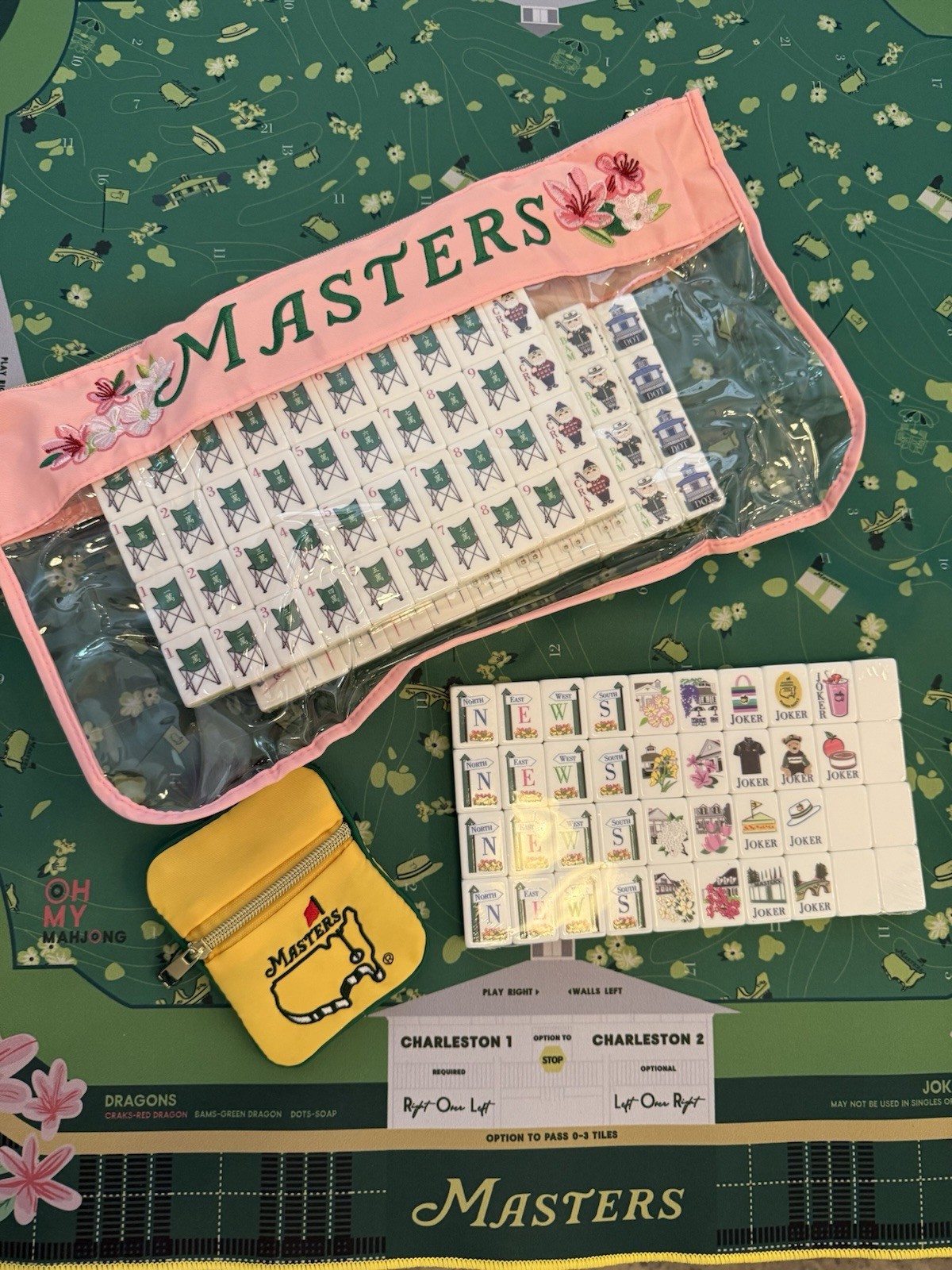 Masters Mah Jongg Complete Tile Game Set w/ Jokers, Racks & Carrying Case