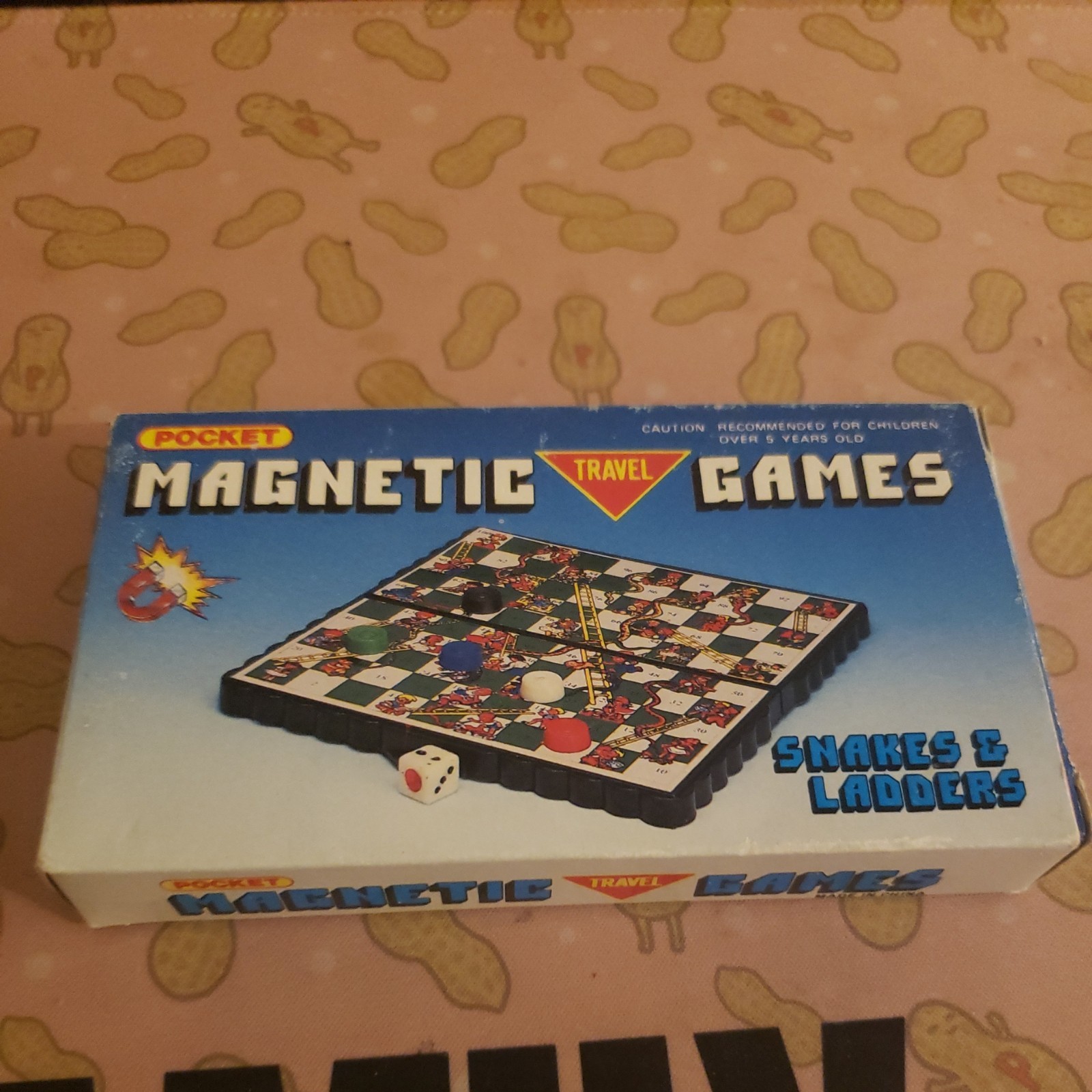 Pocket Mini Magnetic Travel Game Travel Snakes & Ladders Pocket Game Vintage Box
