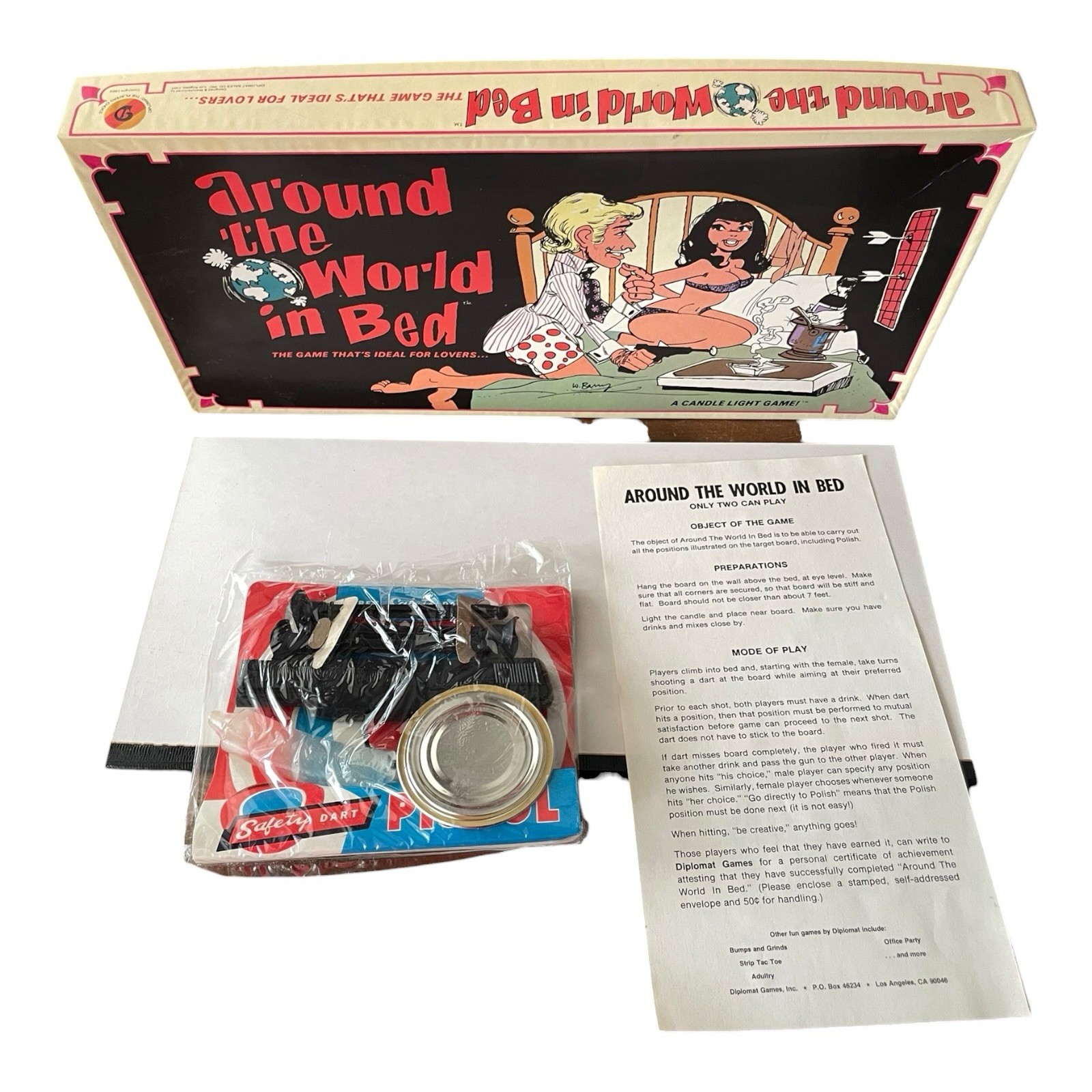 Vintage 60s Around the World in Bed Novelty Adult Board Game Sexy Humorous Works