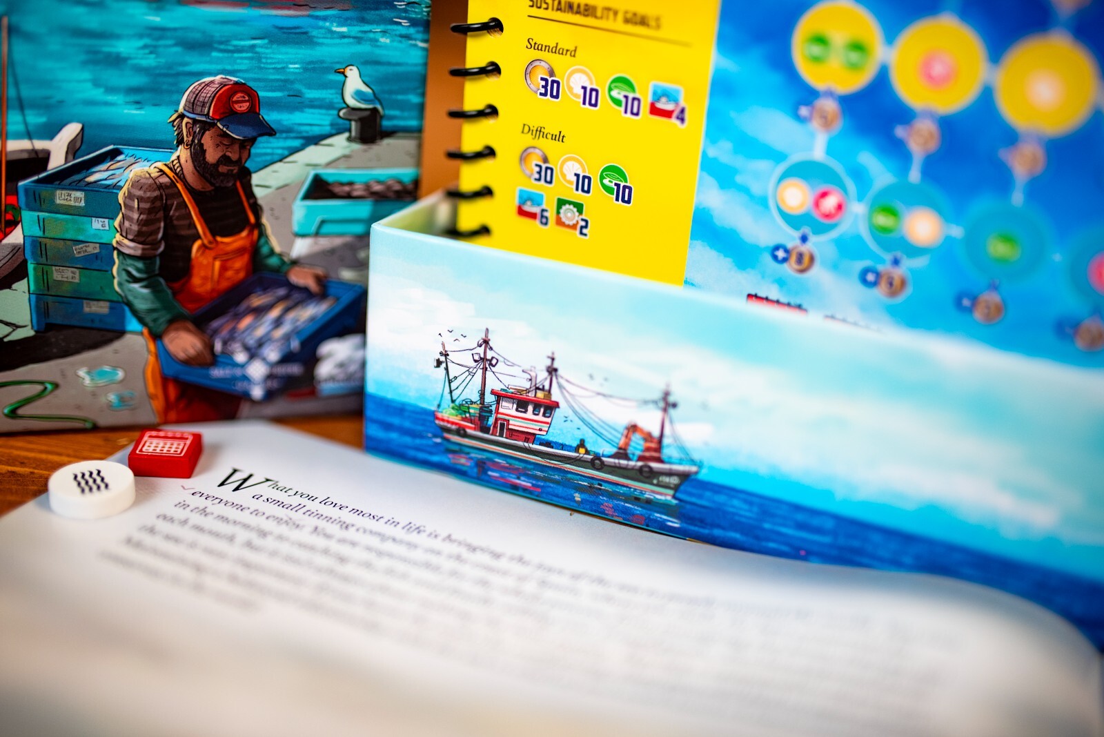 NIS Conservas Board Game – Challenging nautical themed solo bag building