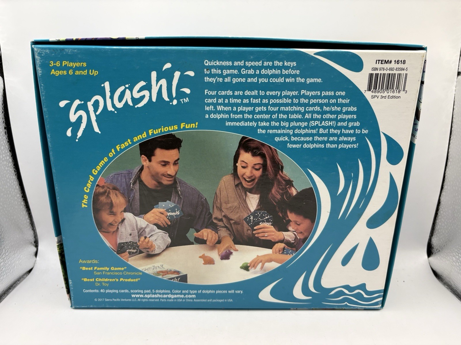 Splash! Matching Card Game Dolphin Kids Classic Family Fun 1618 Complete!