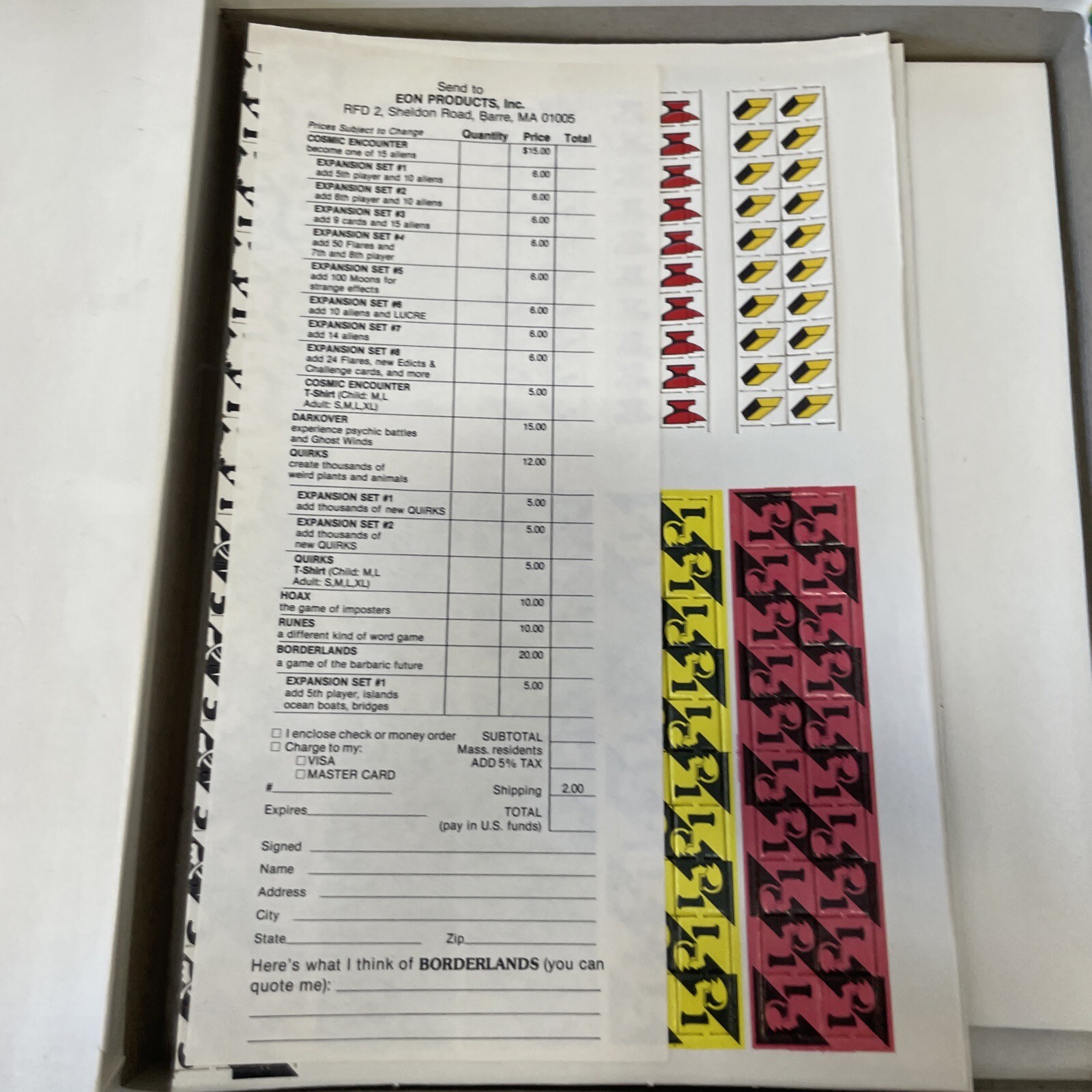 Borderlands (Board Game, EON, 1982) see photos.