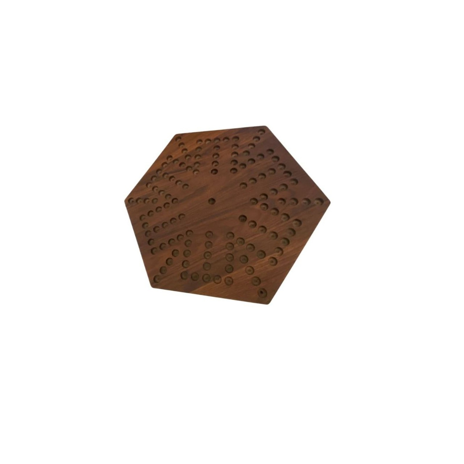 Black Walnut Wahoo Aggravation Game Board 6 Player Handmade Michigan 19″