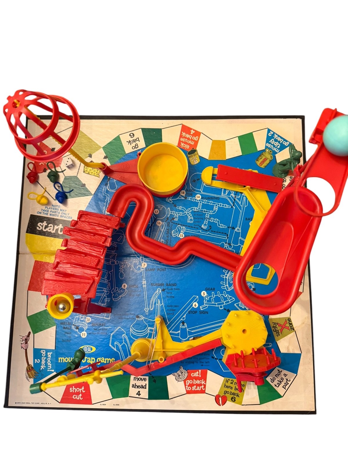 Vintage Mouse Trap Game Ideal Complete Trap Action Board Game w Box 1970s