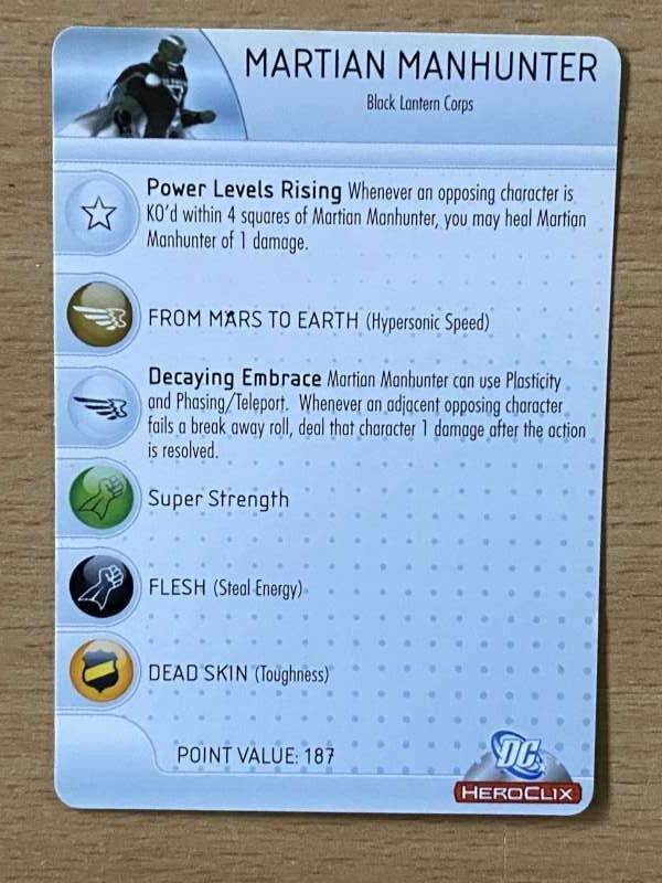 Heroclix the Brave and the Bold # 057 martian manhunter Chase