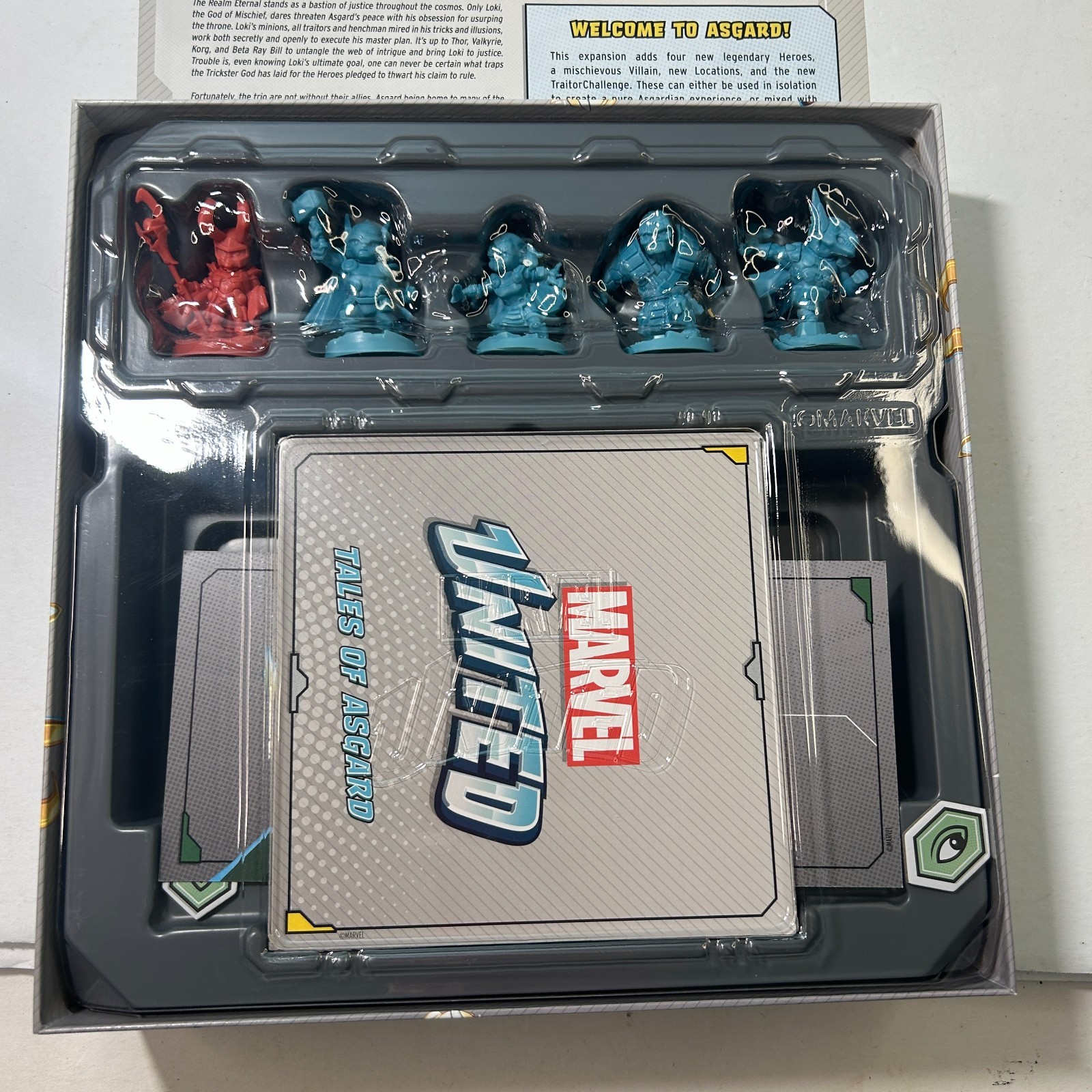 Marvel United Tales of Asgard Expansion Box CMON Open Box Loki Thor New Open Box
