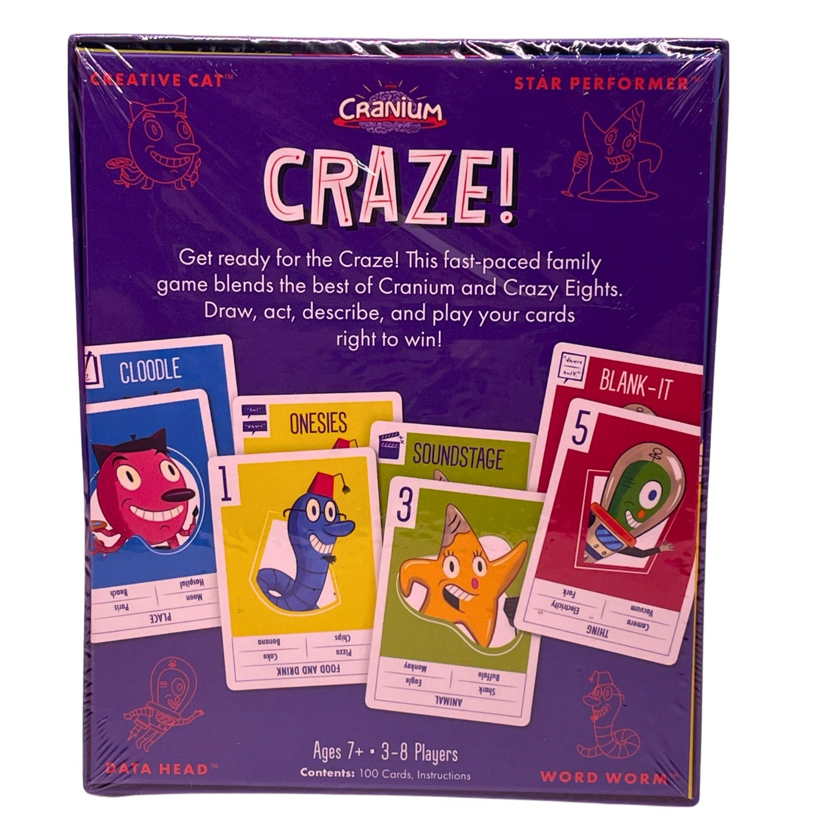 Cranium Craze! Family Card Game Ages 7+ 3–8 Players New